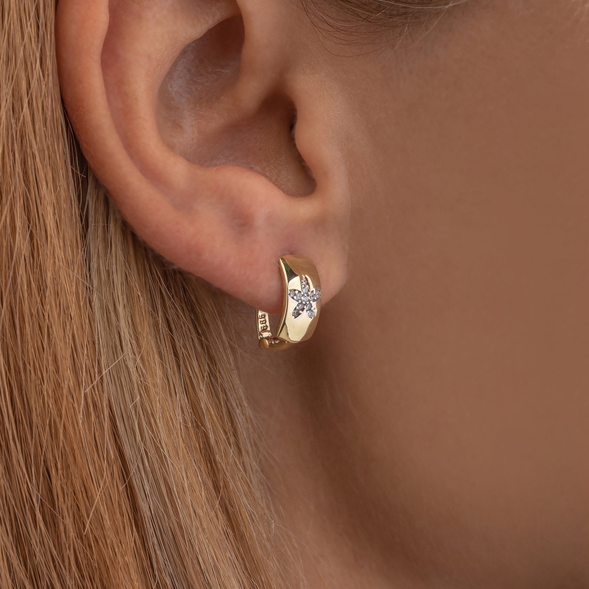 BLUMENMUSTER OHRRINGE | 14K GOLD