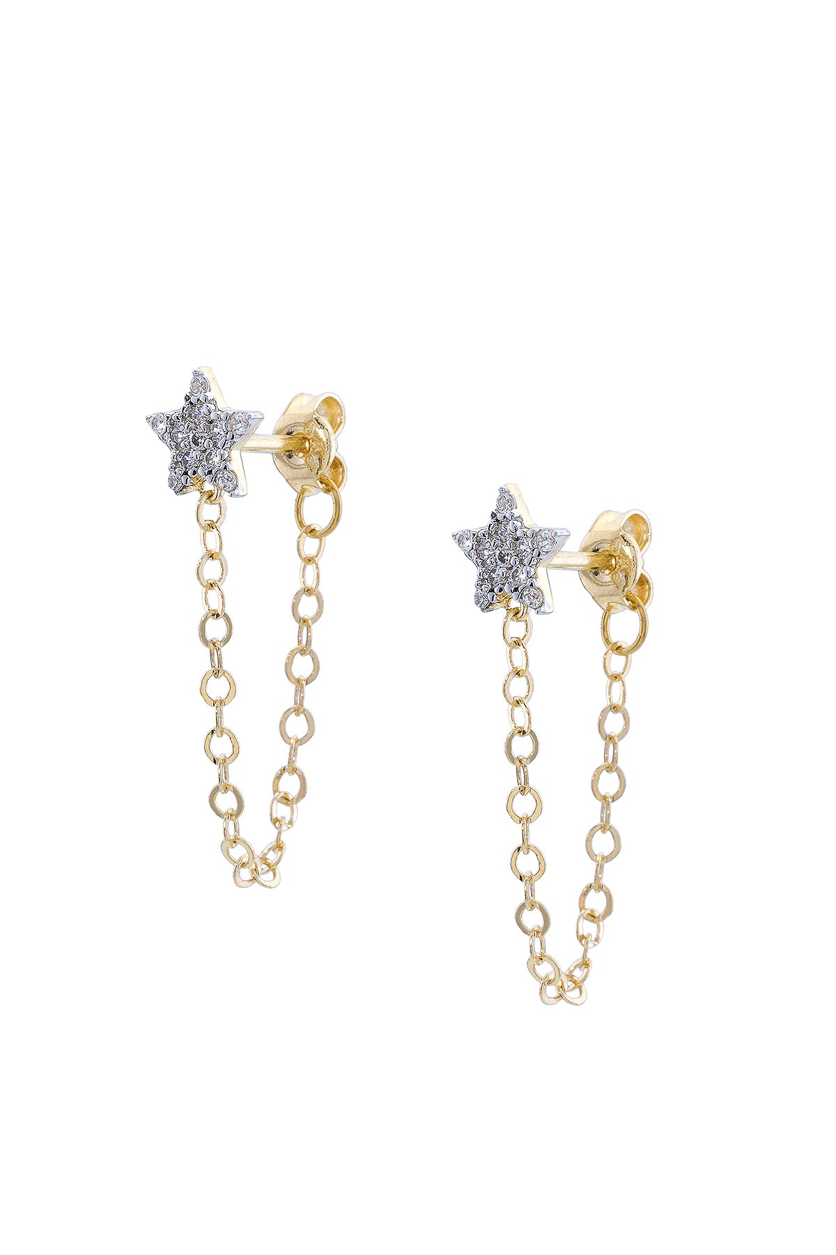 GLÄNZENDE STERN-OHRRINGE OHRRINGE | 14K GOLD