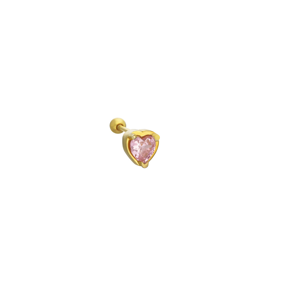 ZIRKONIA HEART PIERCING - 925 SILBER