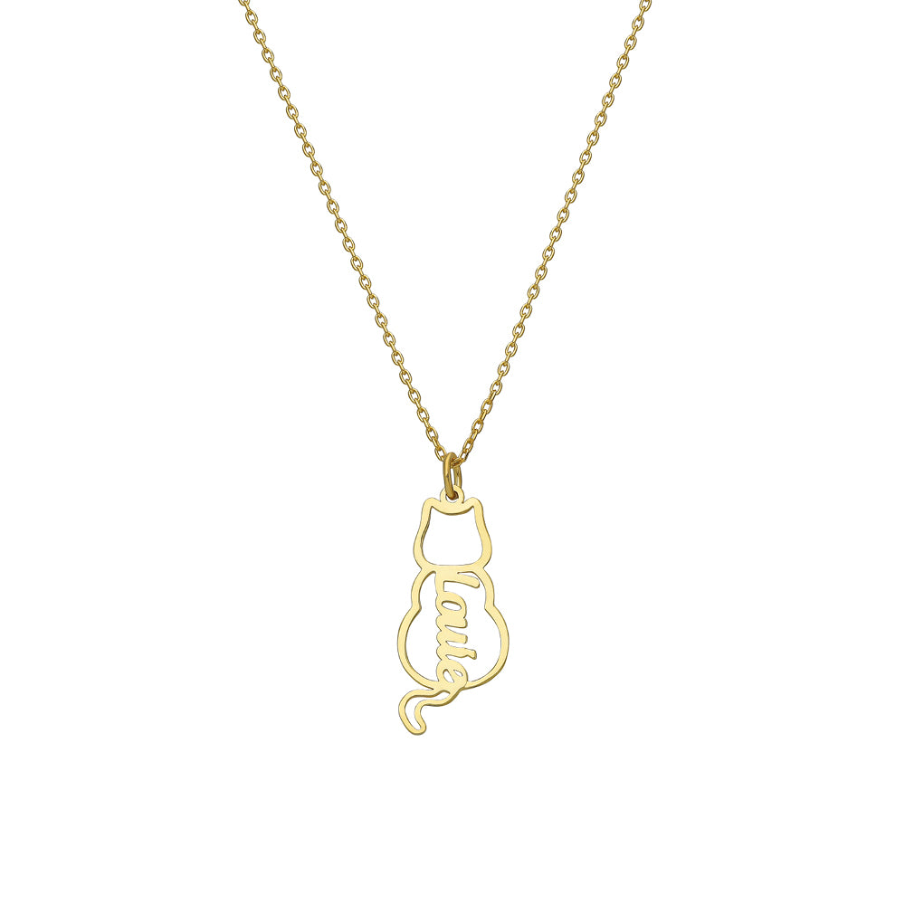 Kardelen LOVELY CAT NECKLACE - 925 SILBER