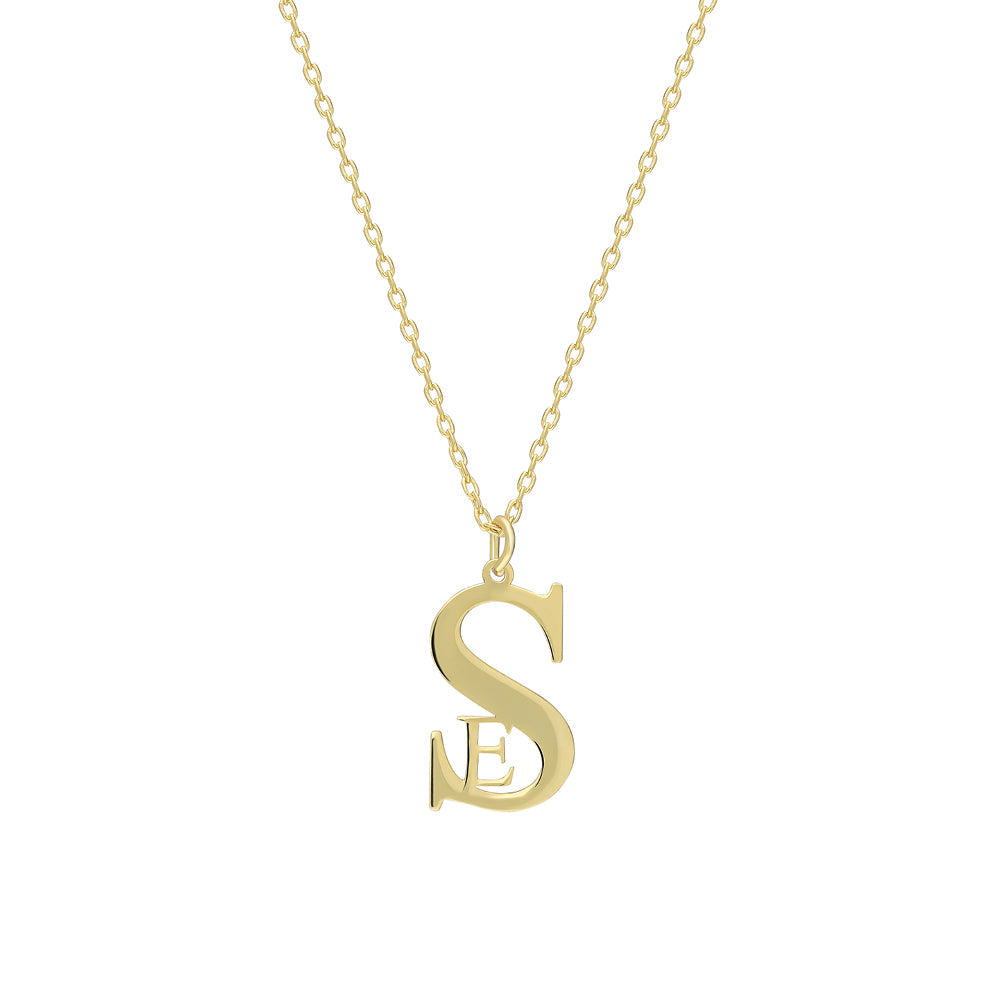 Duo Initialen Necklace (8647337705815)