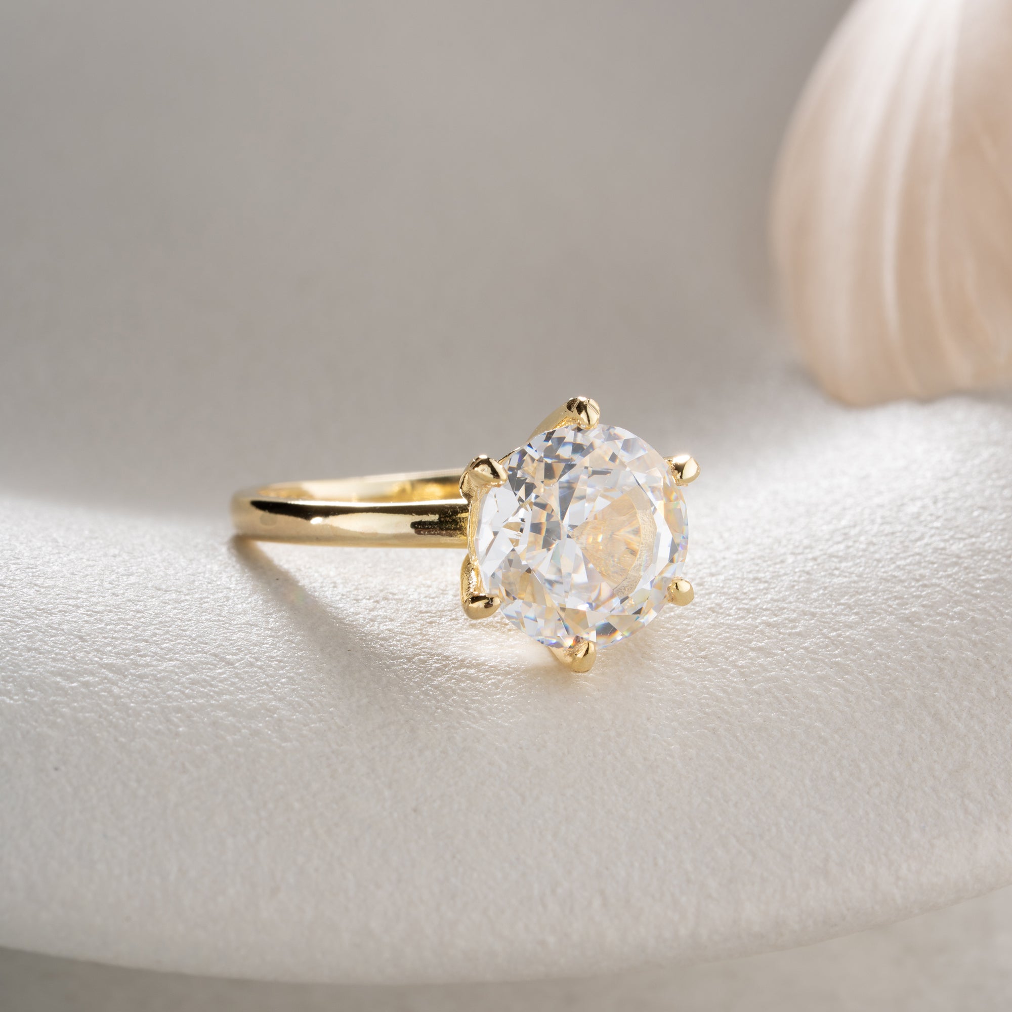 RUNDER STEIN RING | 925 SILBER