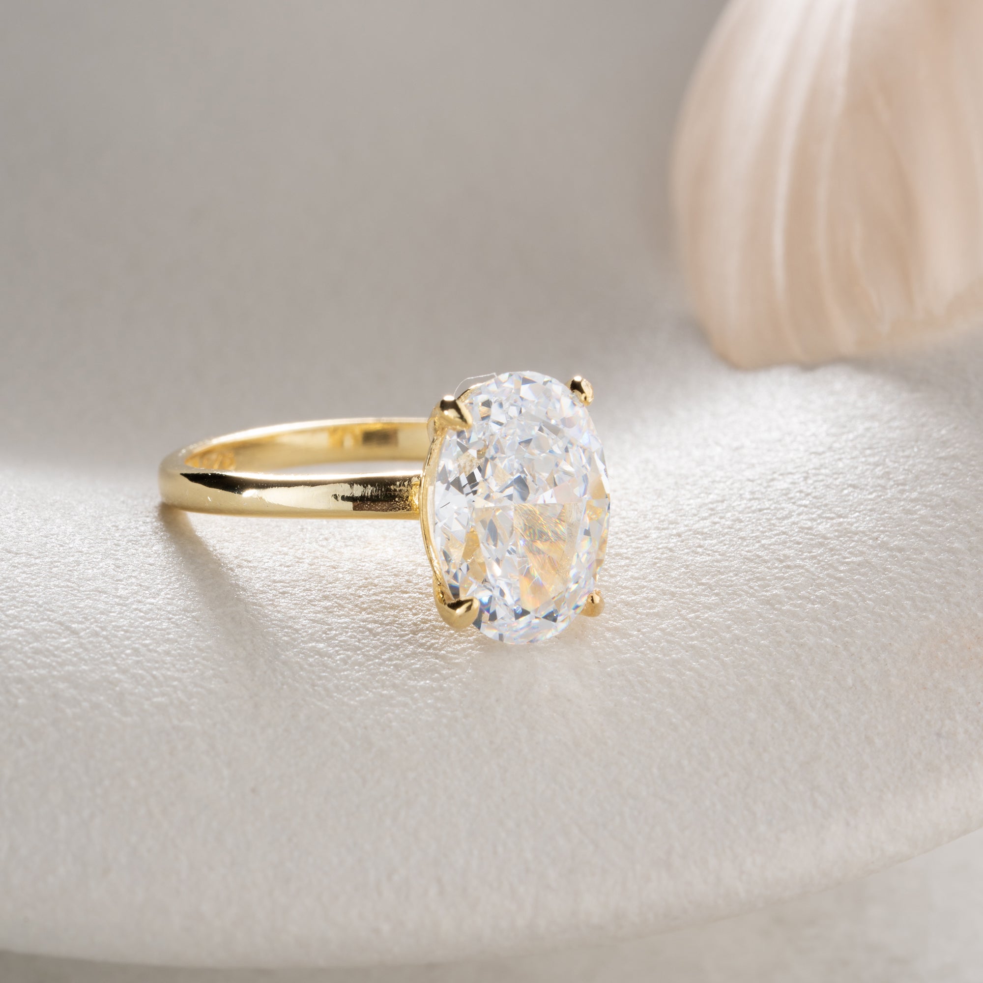 OVALER STEIN RING | 925 SILBER