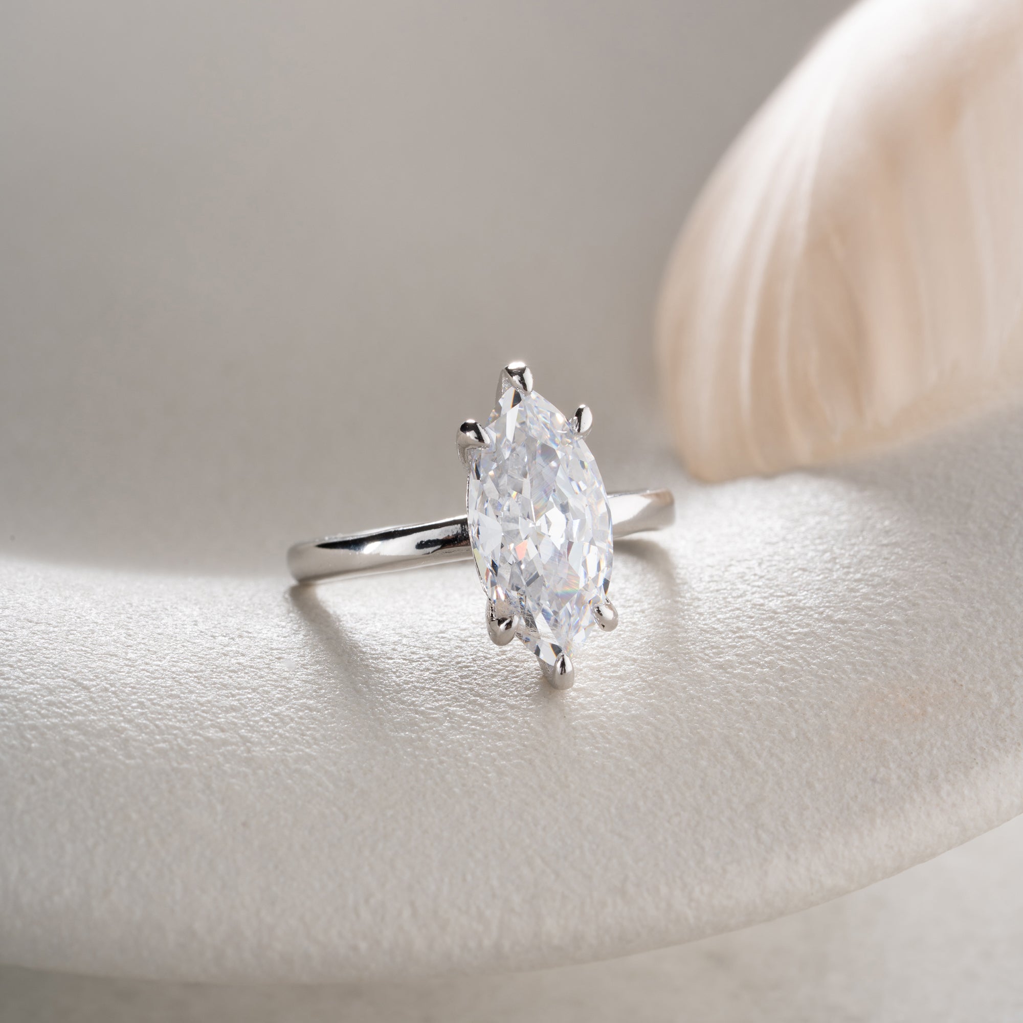 MARQUISE-STEIN RING | 925 SILBER