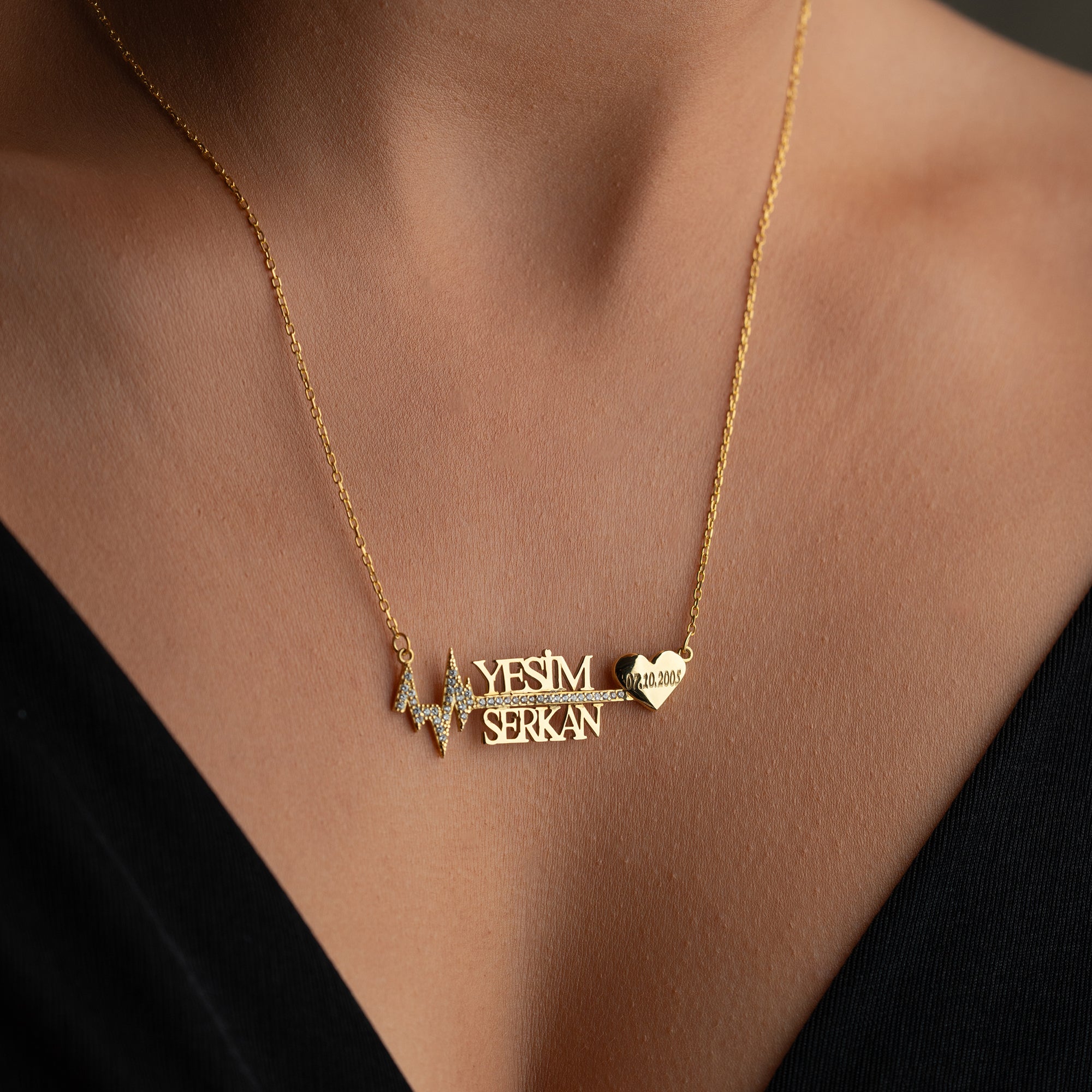 ZWEIER HERZ HALSKETTE | 925 SILBER