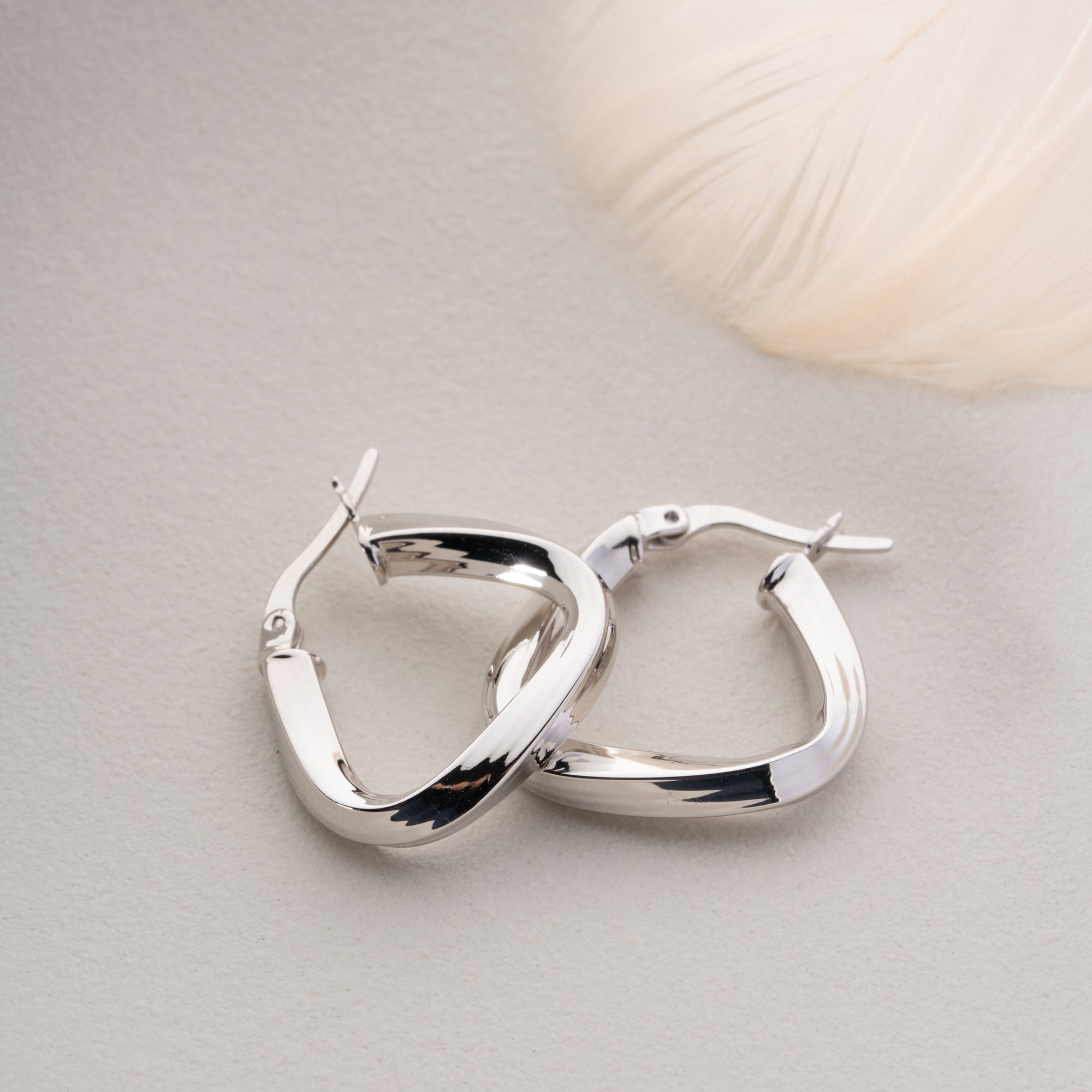ASYMMETRISCHE SPIRALE OHRRINGE | 925 SILBER