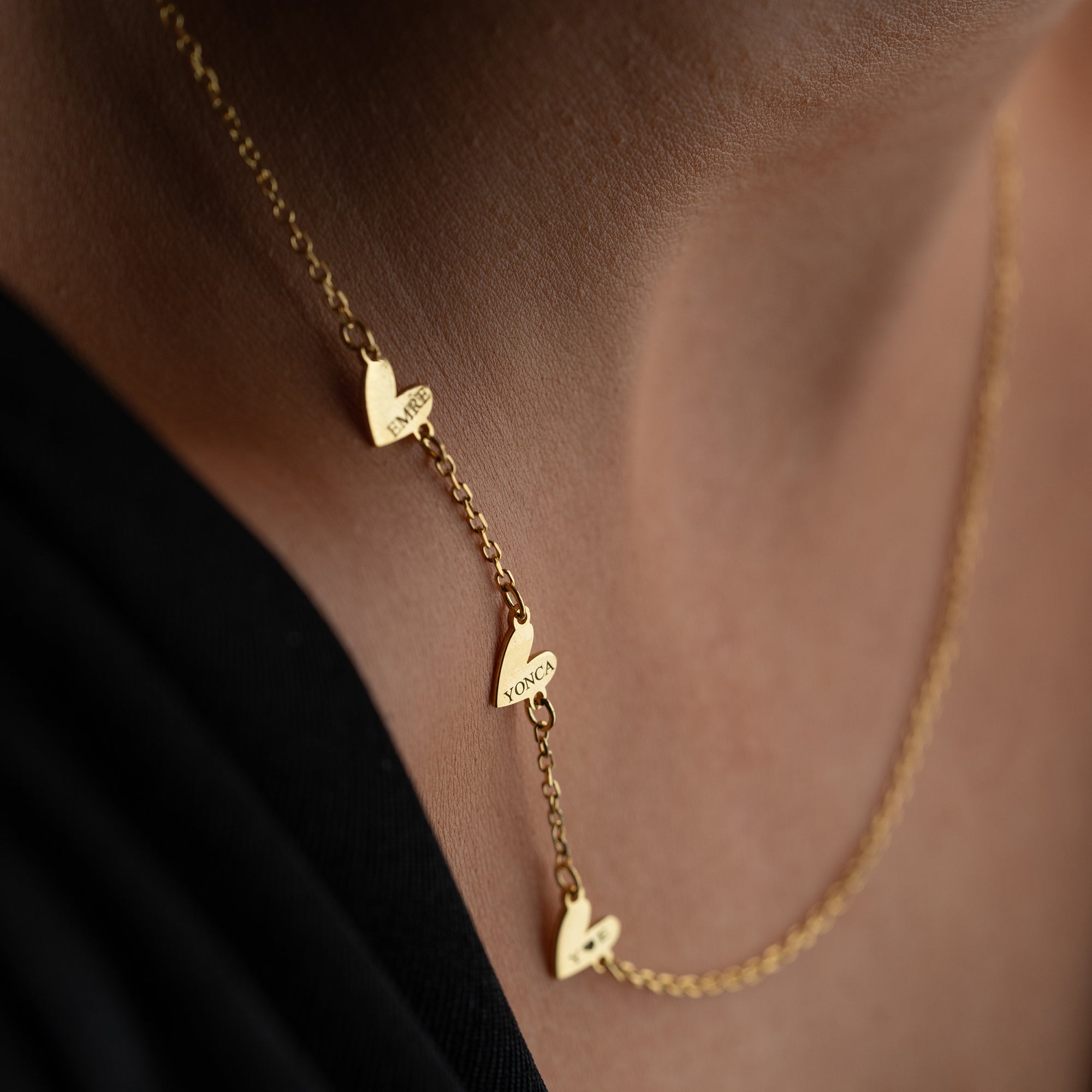 TRIO FORSE HERZ HALSKETTE | 925 SILBER