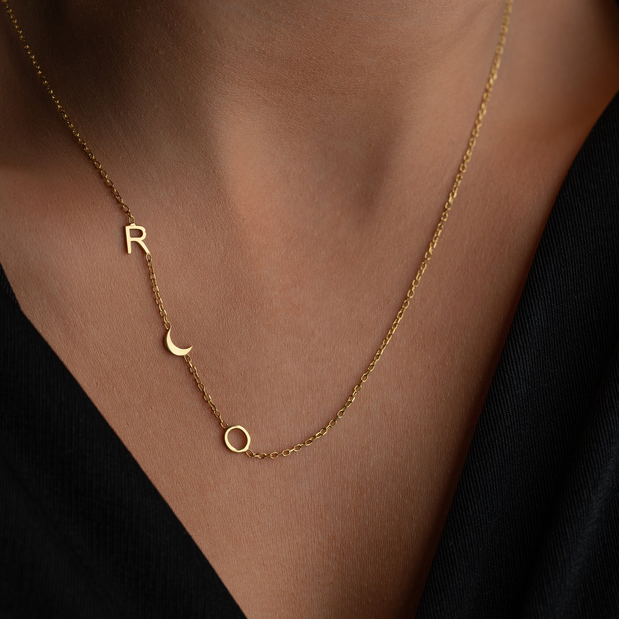 MINIMAL DUO MOON HALSKETTE | 925 SILBER