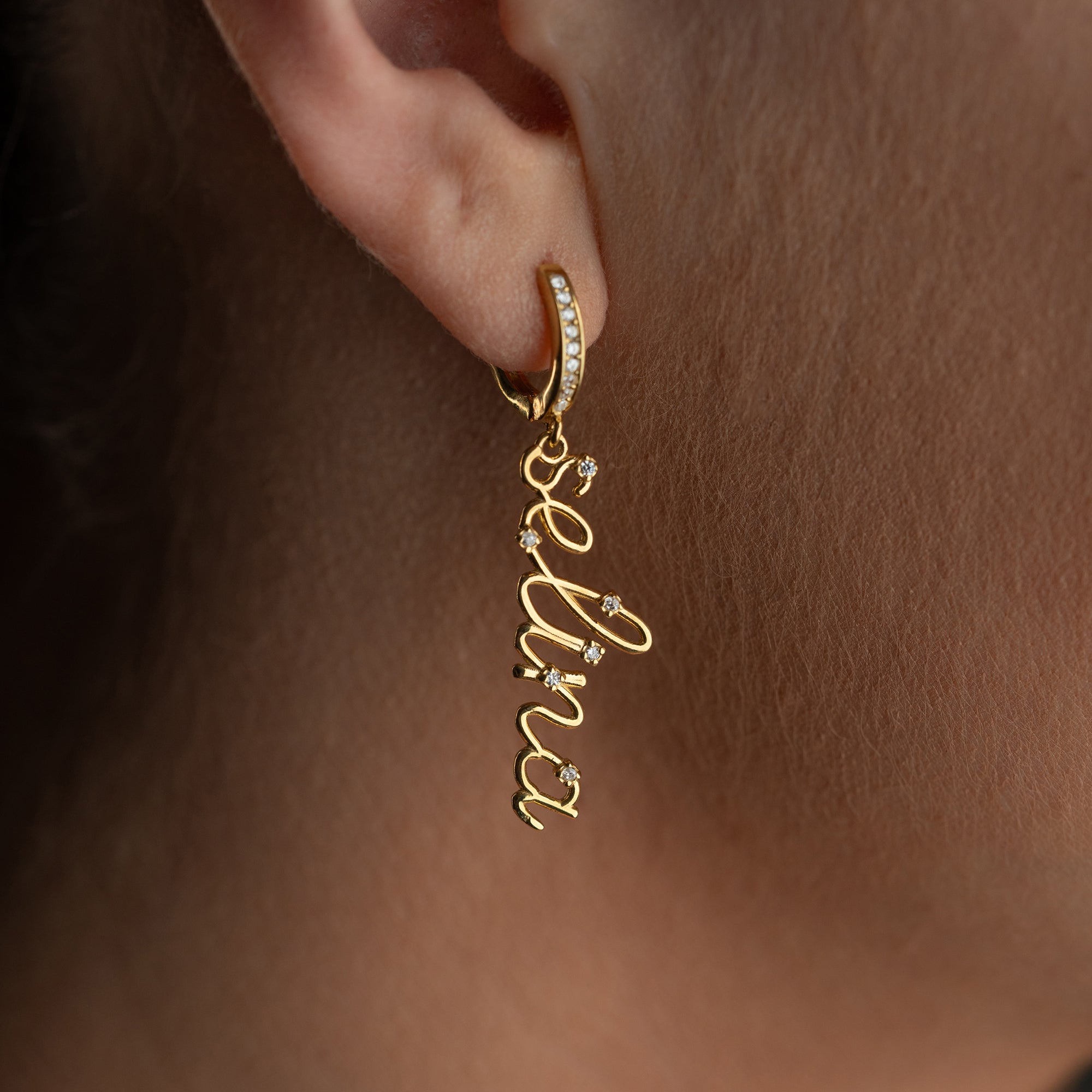 SHINE NAMENS OHRRINGE | 925 SILBER