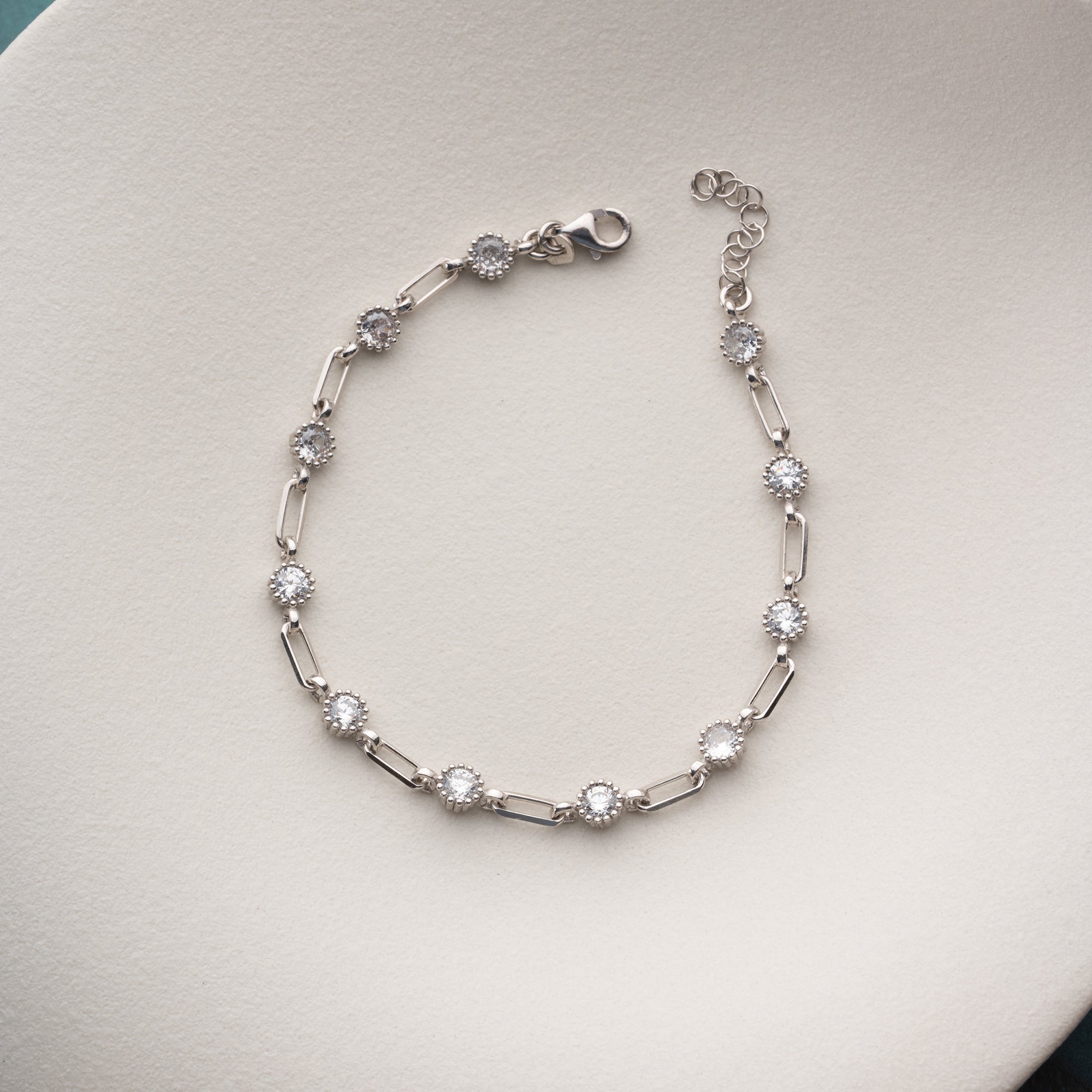 MIT MEHREREN MINI-RUNDEN STEINEN 72 ARMKETTE | 925 SILBER