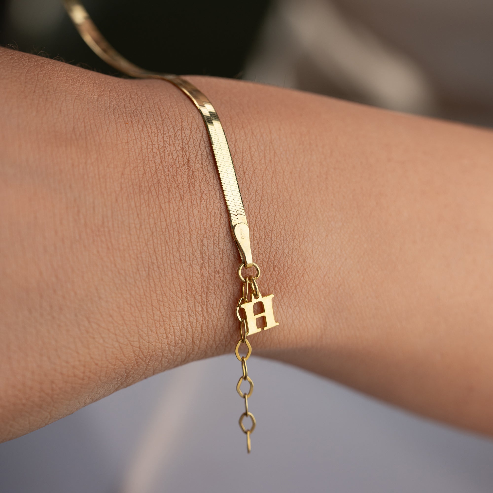 BUCHSTABEN SNAKE ARMKETTE | 925 SILBER