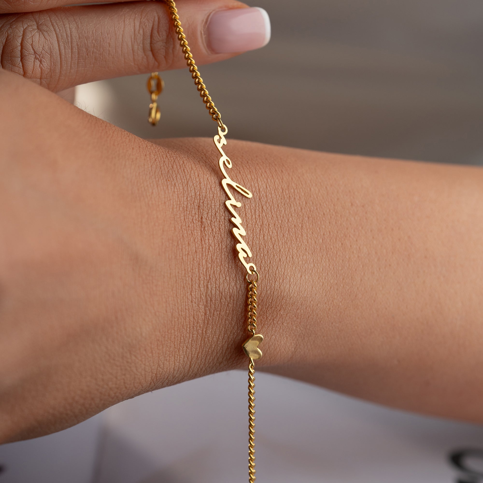 HERZ GOURMET NAMENS ARMKETTE | 925 SILBER