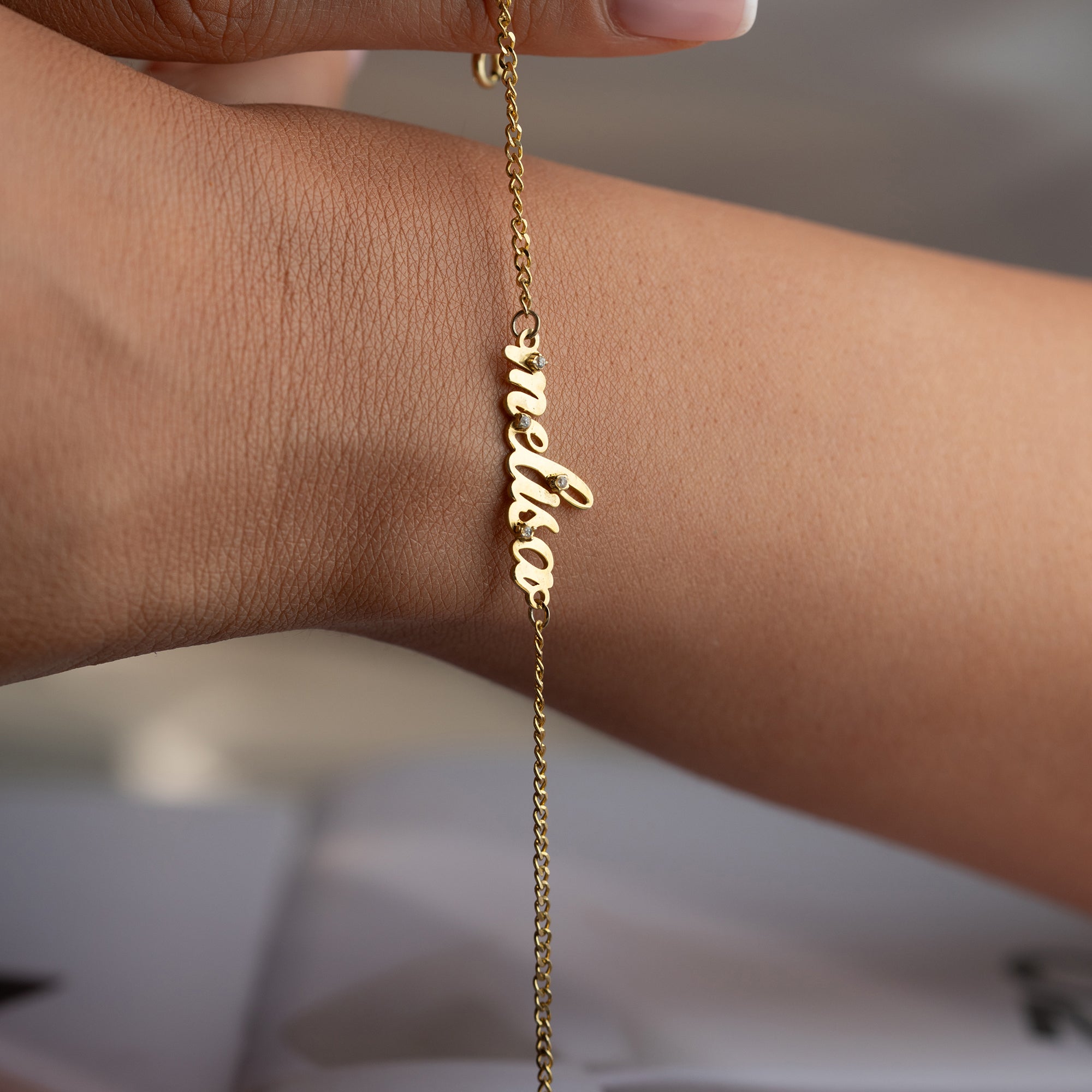 SHINE NAMENS ARMKETTE | 925 SILBER