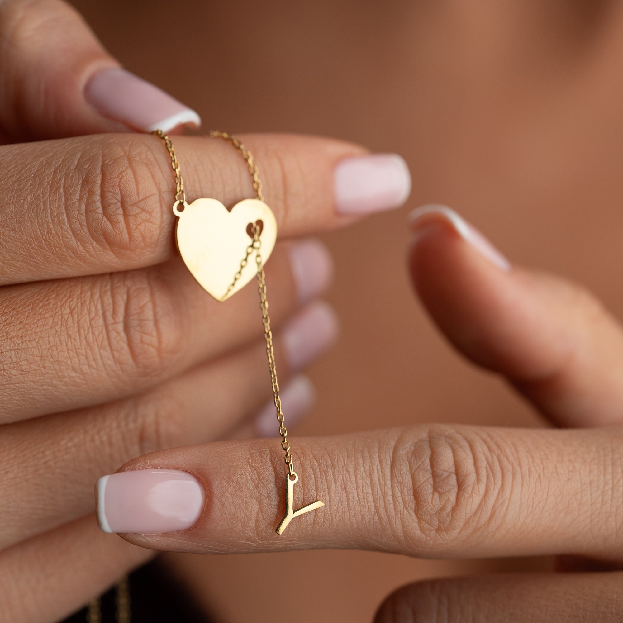 LETTER HERZ HALSKETTE | 925 SILBER