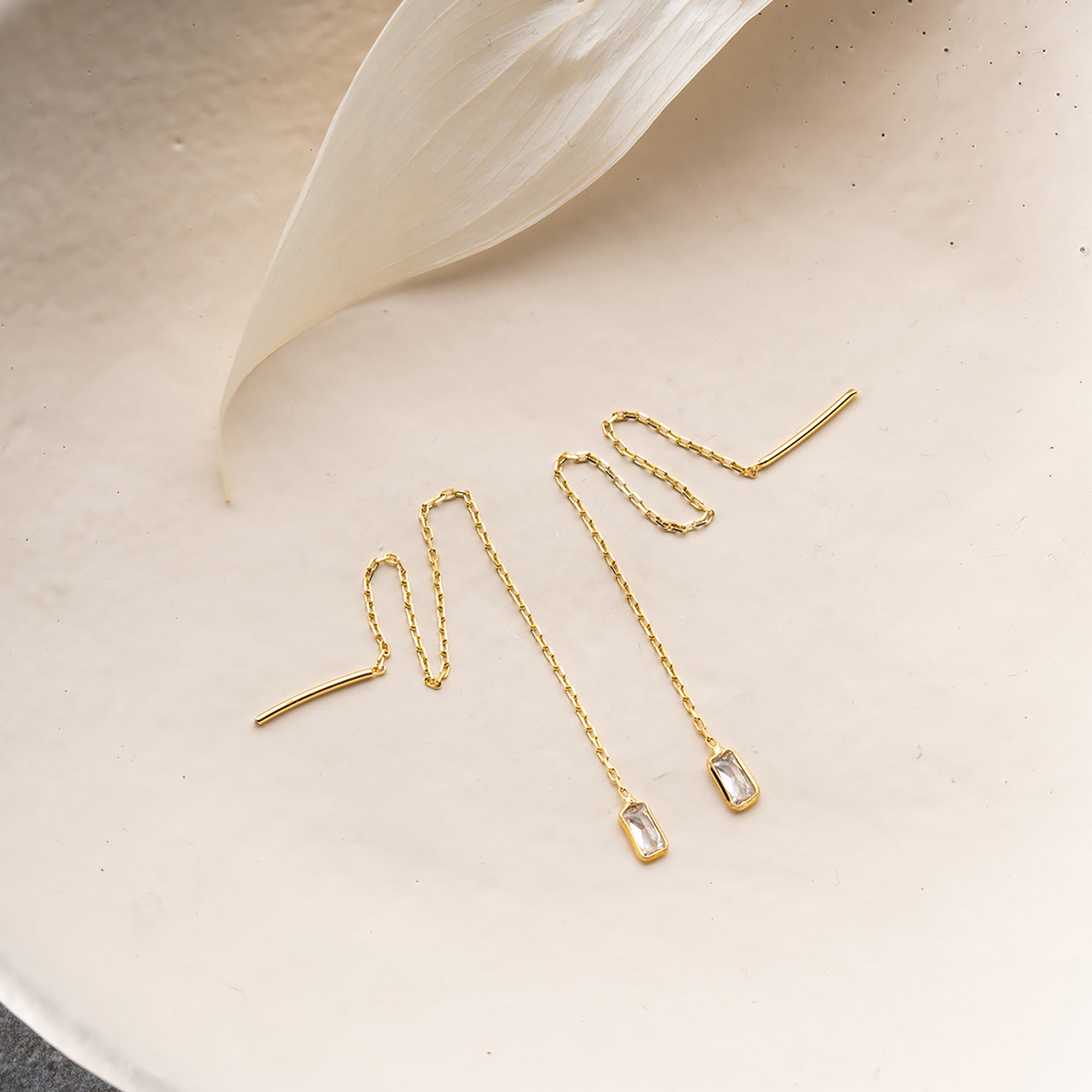 MINI BAGEUETTE OHRRINGE | 925 SILBER