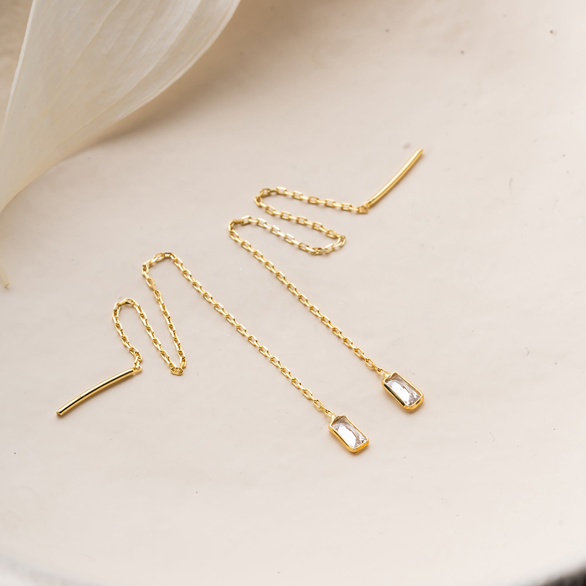 MINI BAGEUETTE OHRRINGE | 925 SILBER