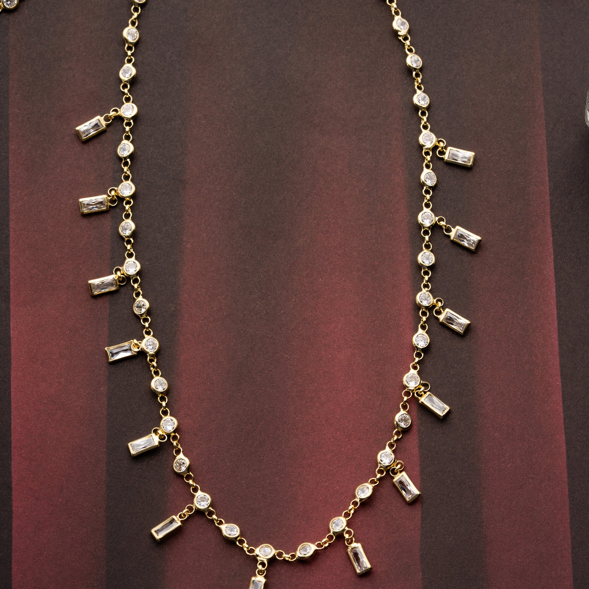 BAGUETTE DROP HALSKETTE | 925 SILBER