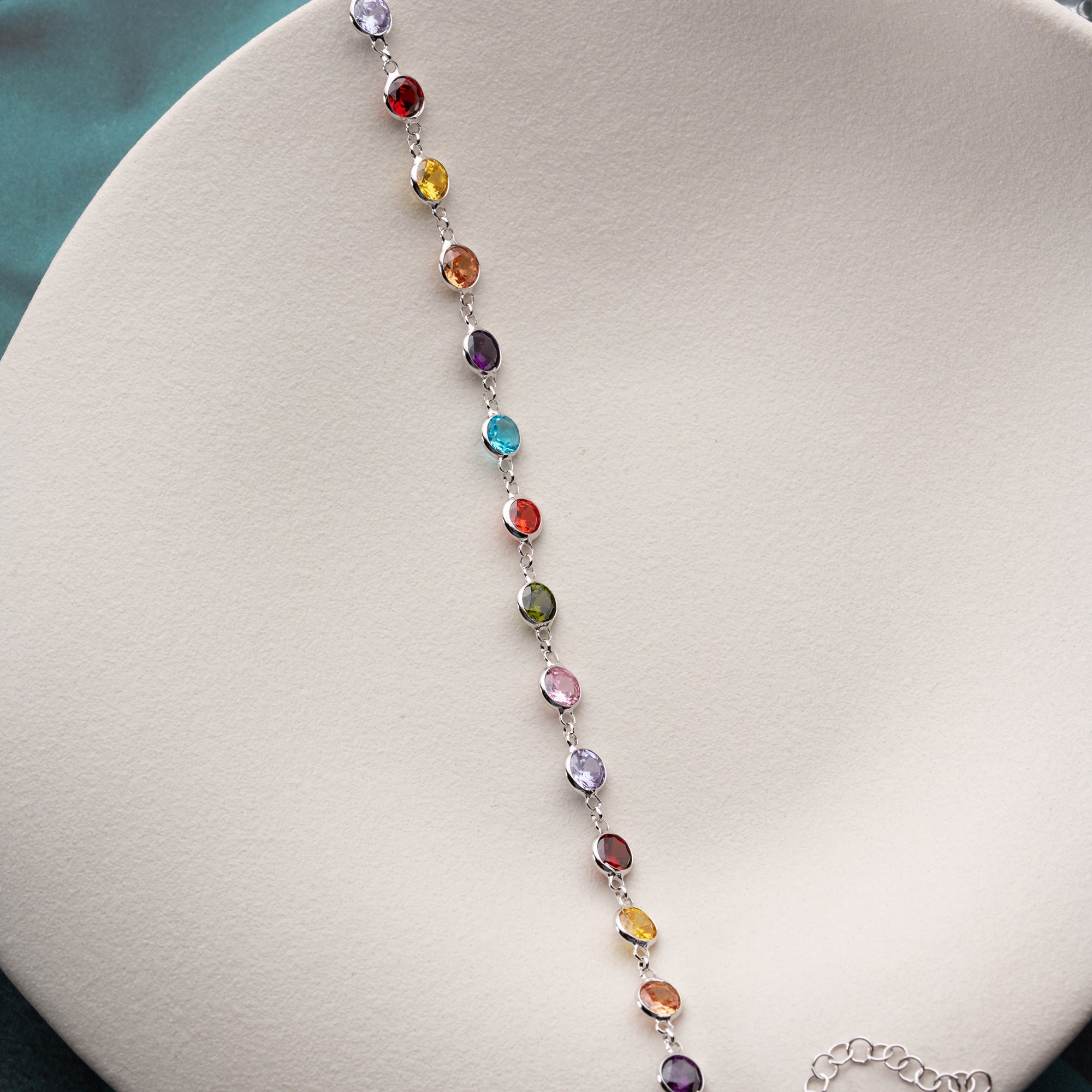REGENBOGEN ARMKETTE | 925 SILBER