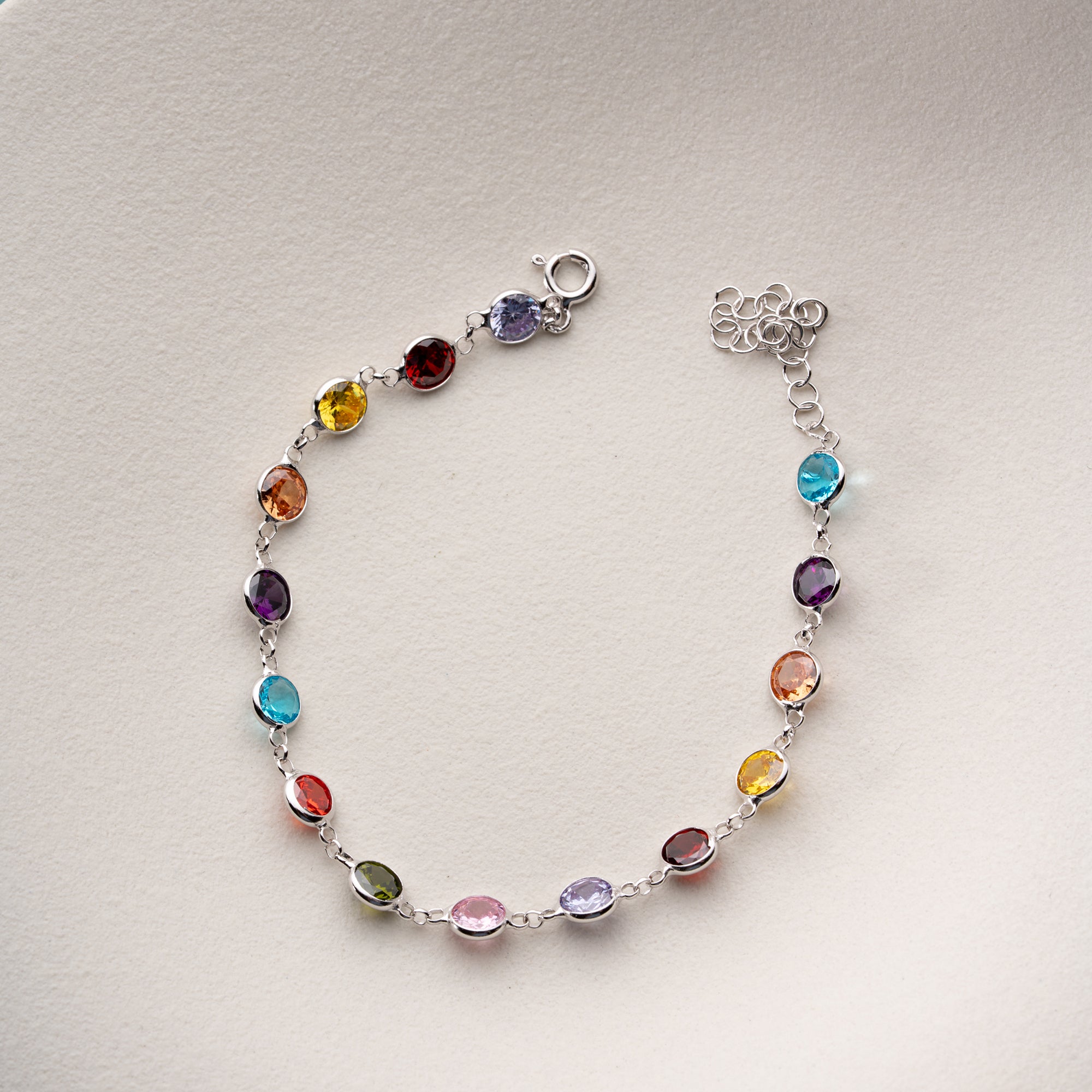REGENBOGEN ARMKETTE | 925 SILBER