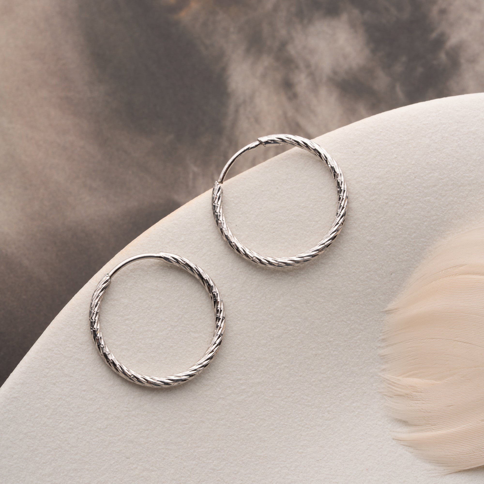 GEDREHTE CREOLEN OHRRINGE | 925 SILBER