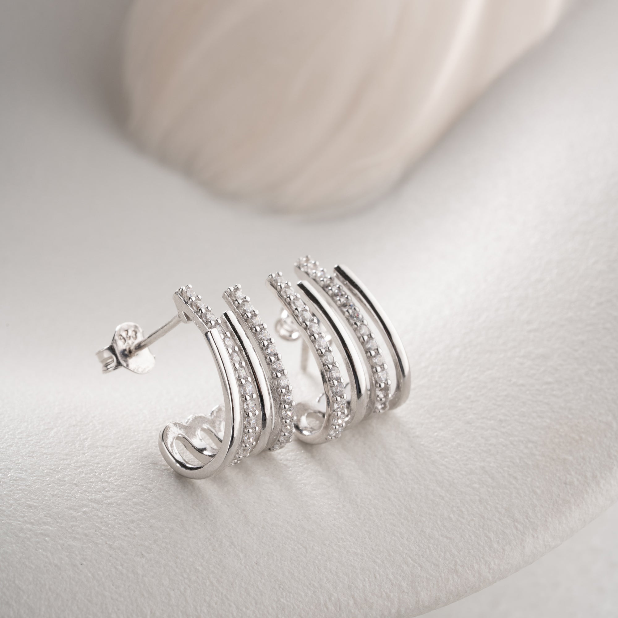 REIHIGE  IM MULTI-PIERCING-LOOK OHRRINGE | 925 SILBER