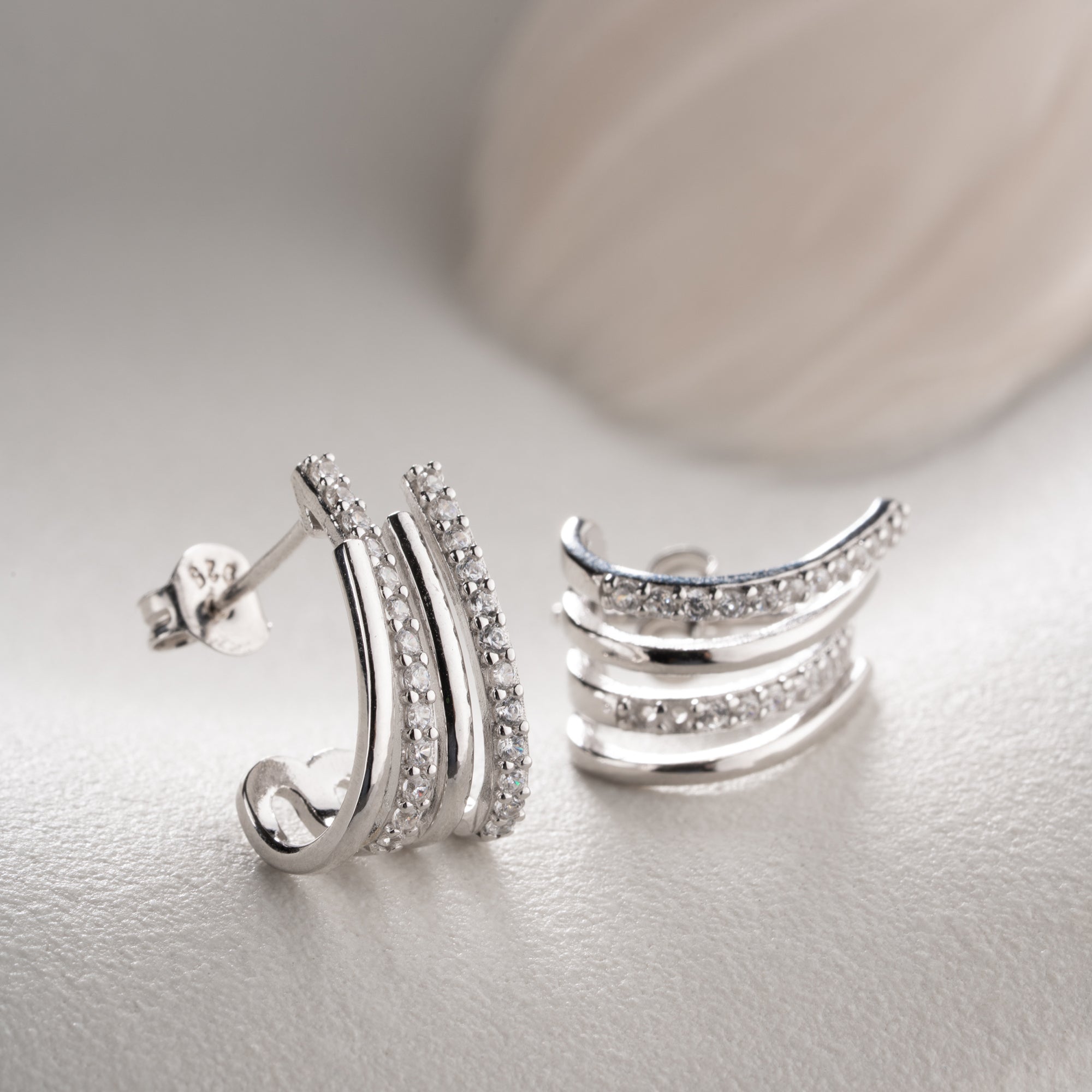 REIHIGE  IM MULTI-PIERCING-LOOK OHRRINGE | 925 SILBER