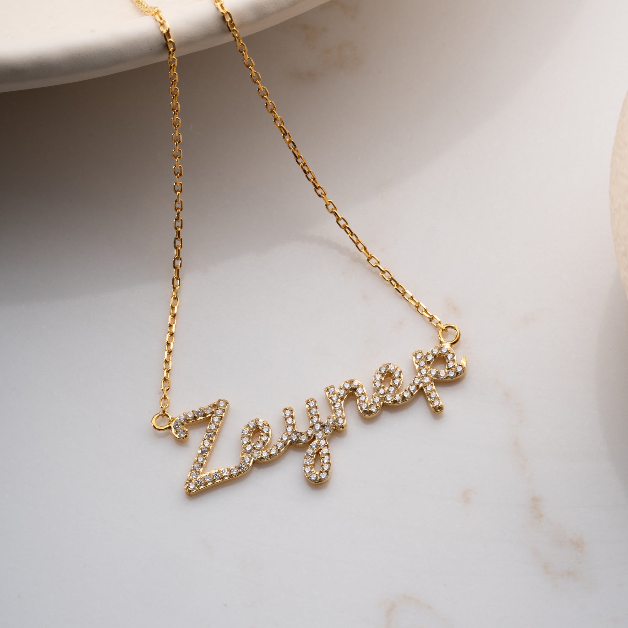 ZIRKONIA NAMENSKETTE PREMIUM | 925 SILBER