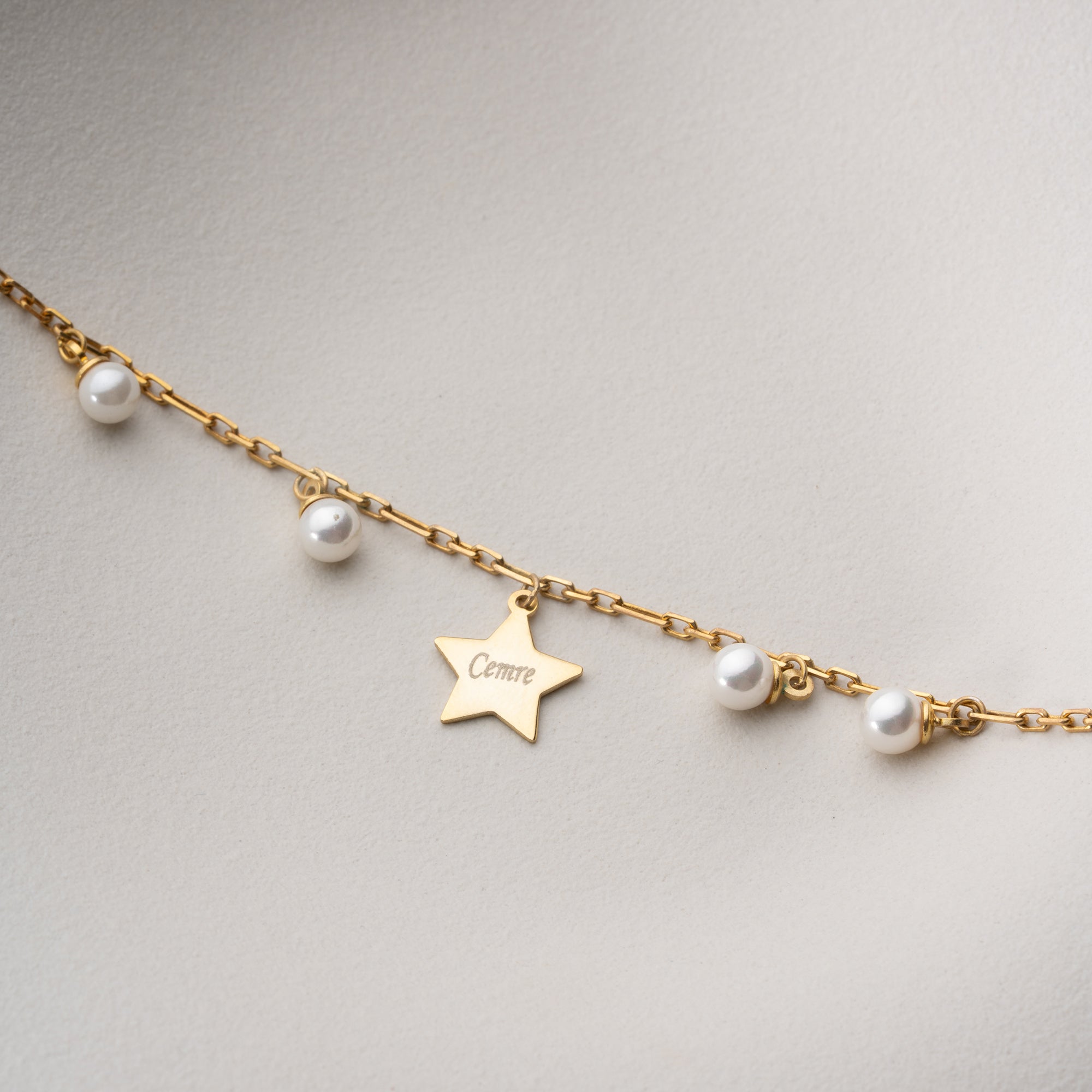 NAMENS  MIT STERN FUSSKETTE | 925 SILBER