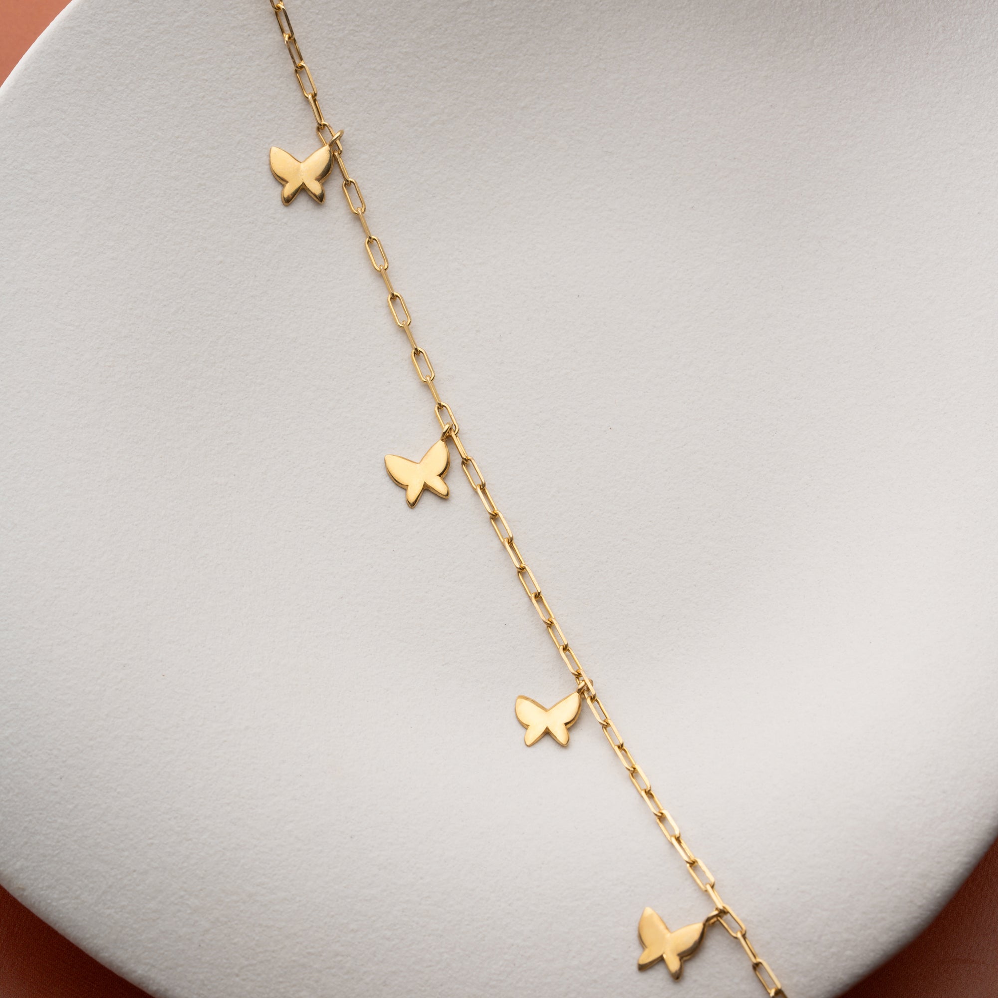 MIT SCHMETTERLINGS-CHARM FUSSKETTE | 925 SILBER