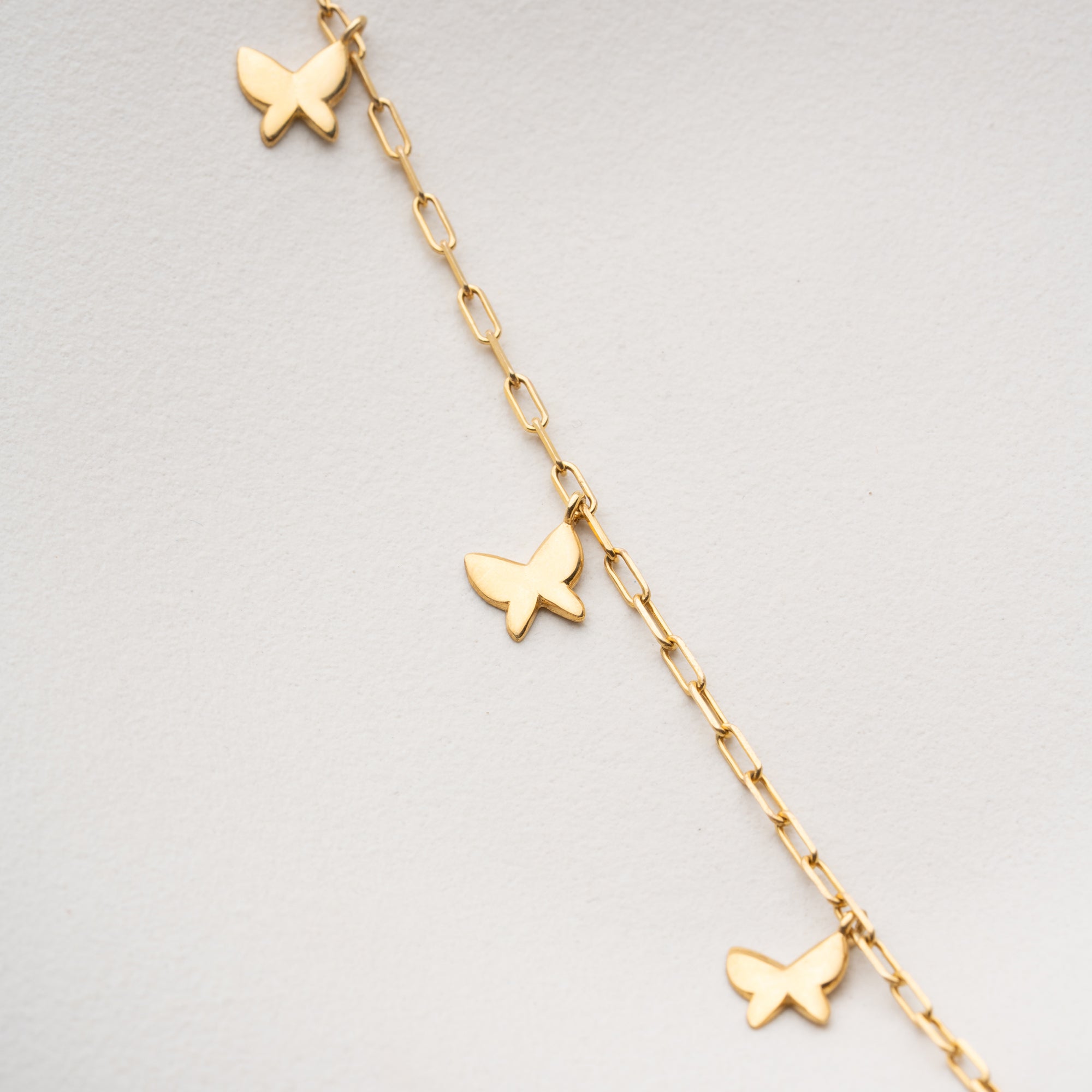 MIT SCHMETTERLINGS-CHARM FUSSKETTE | 925 SILBER