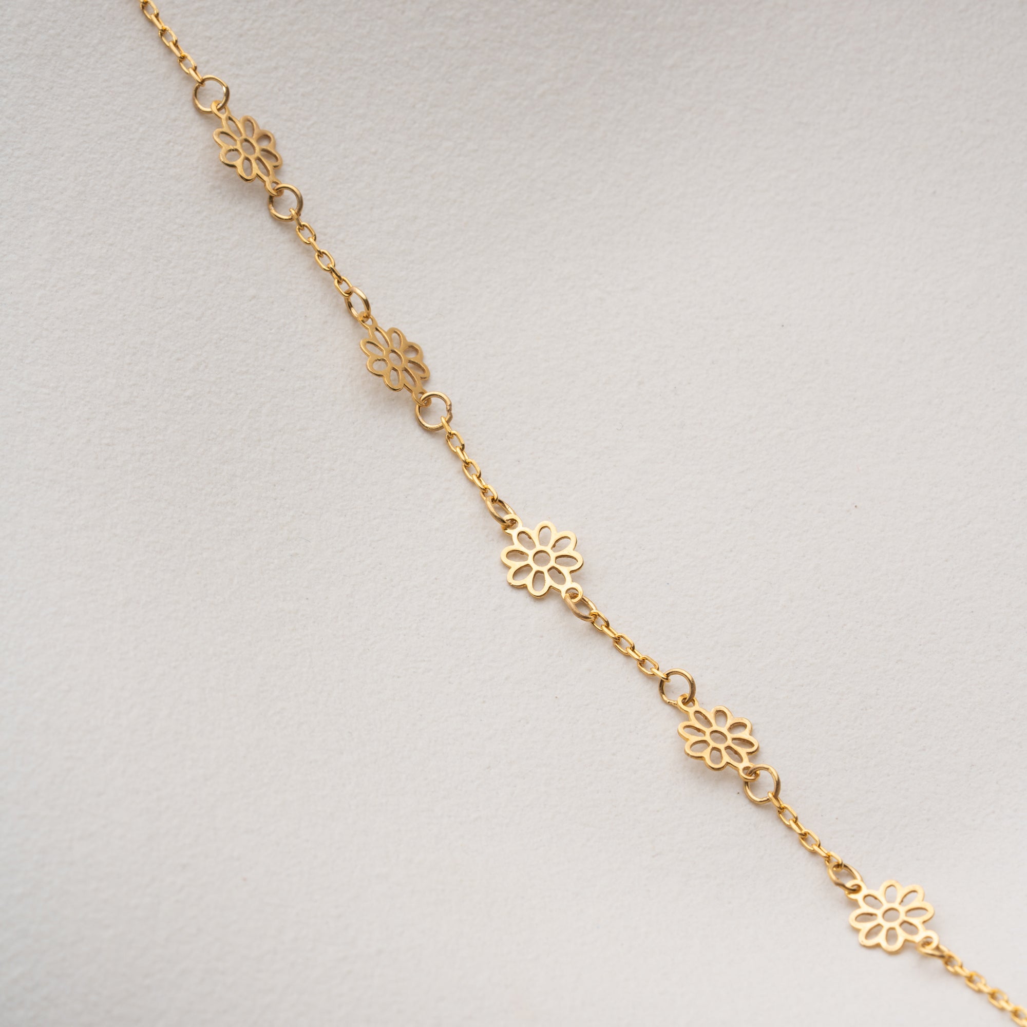 BLUMEN FUSSKETTE | 925 SILBER