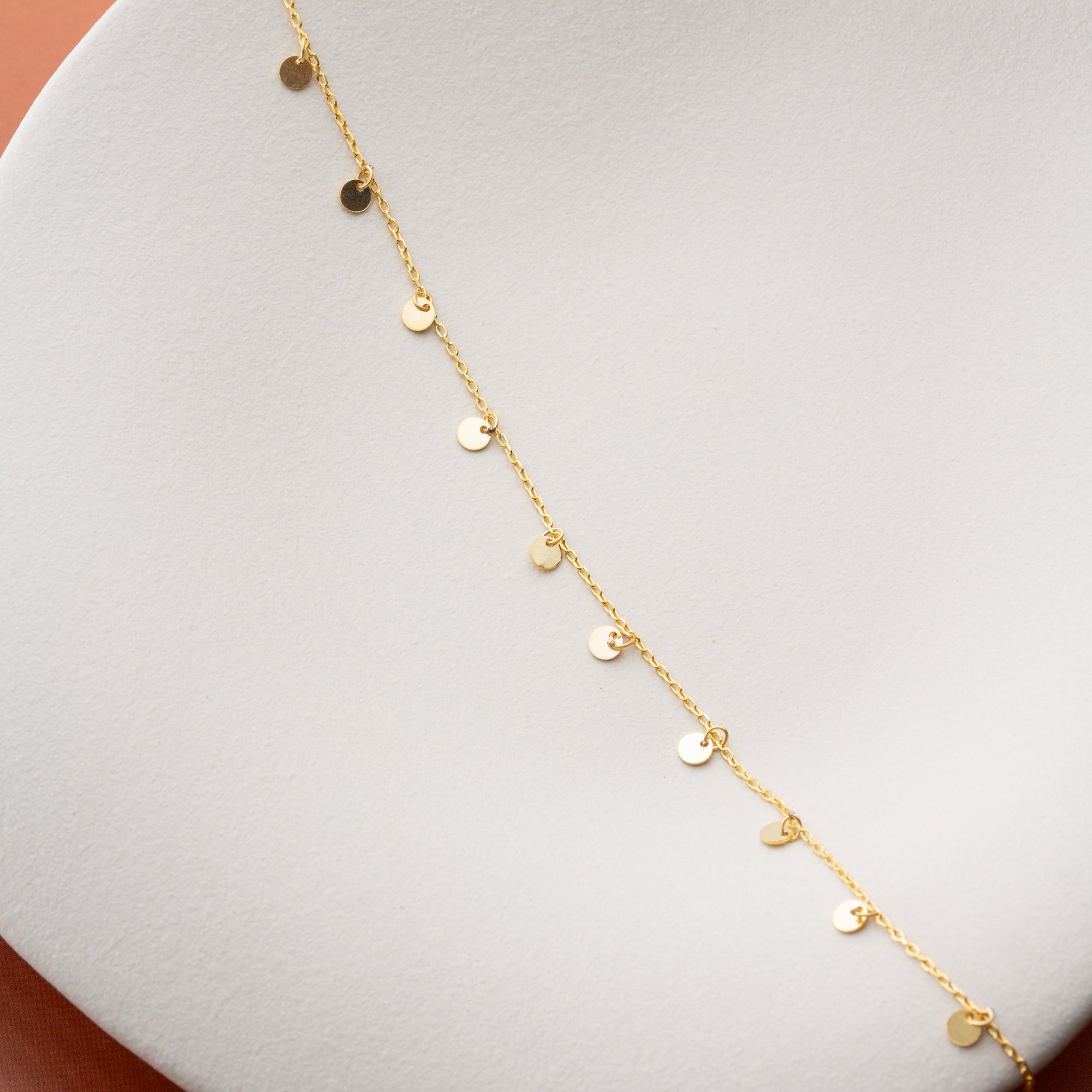 MINIMALISTISCHES PAILLETTEN FUSSKETTE | 925 SILBER