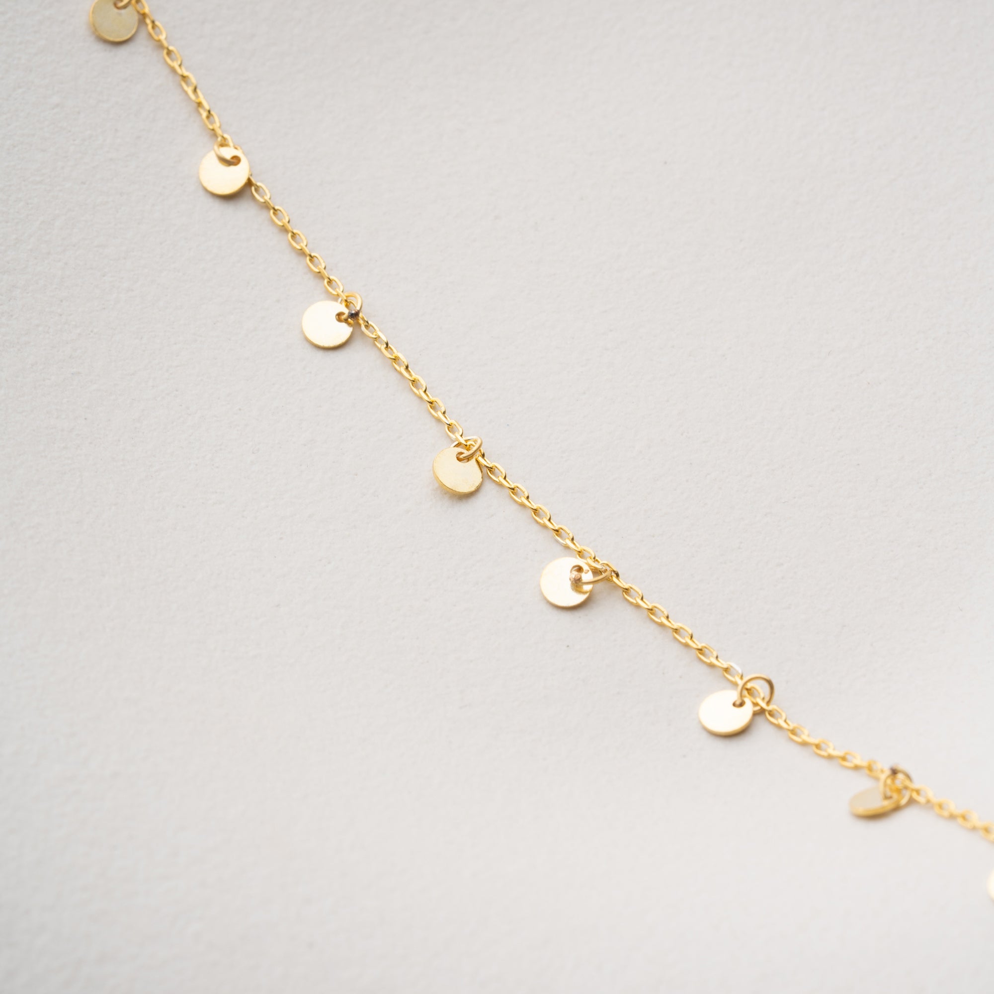MINIMALISTISCHES PAILLETTEN FUSSKETTE | 925 SILBER