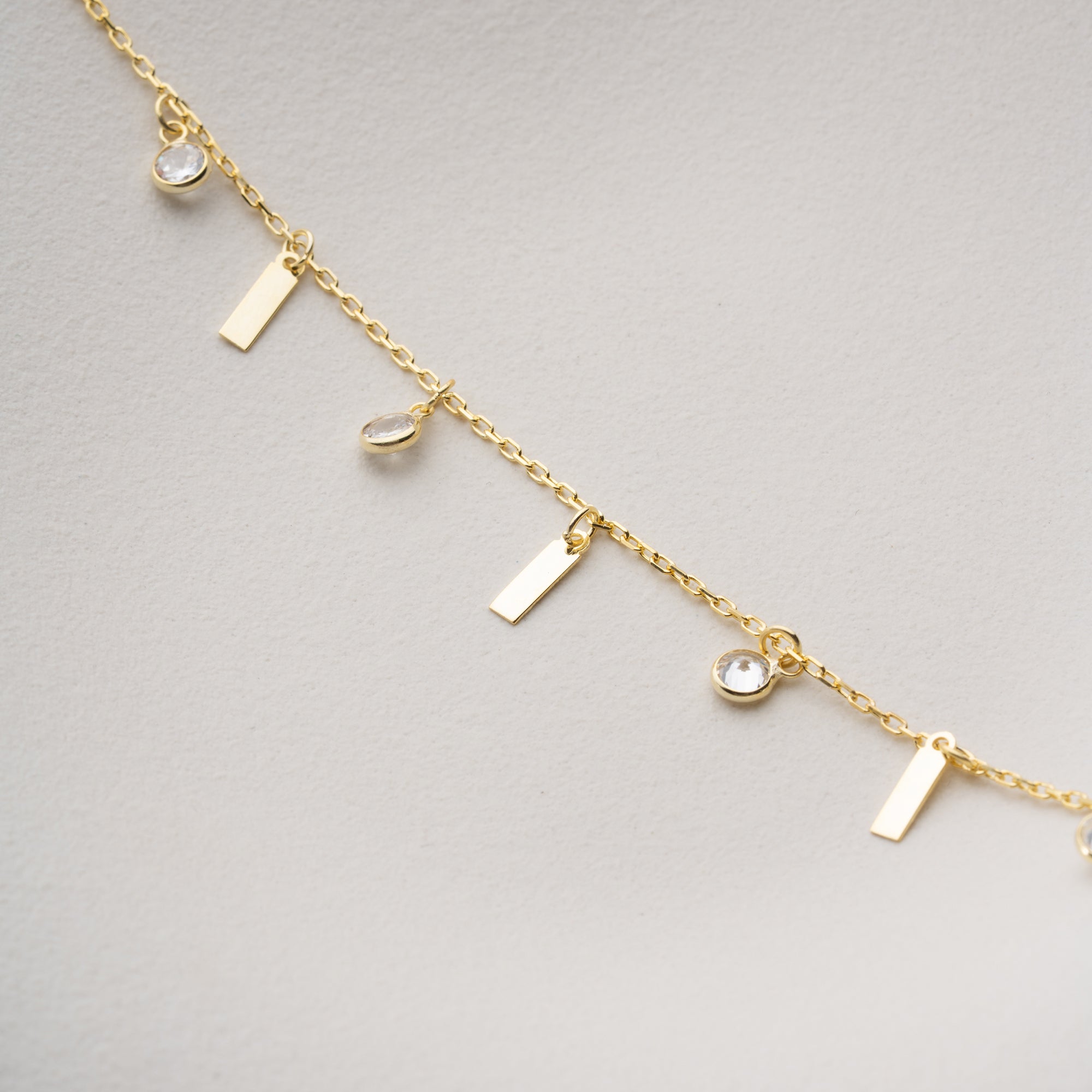 GLÄNZENDE CHARM FUSSKETTE | 925 SILBER