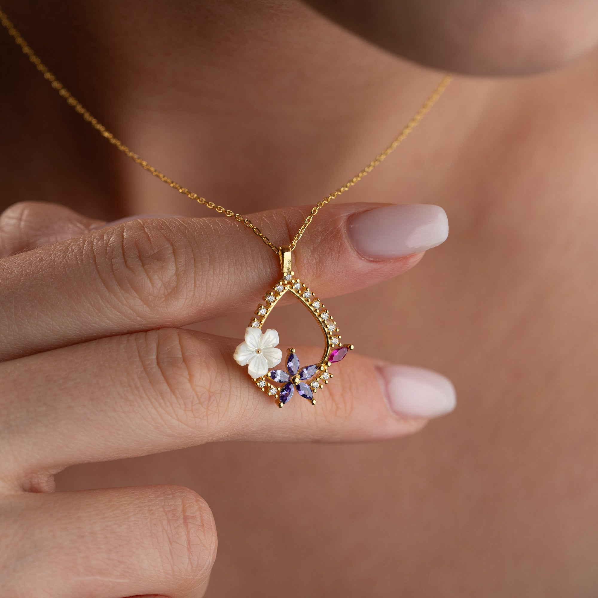 DROP VEVENTY HALSKETTE| 925 SILBER - Kardelen