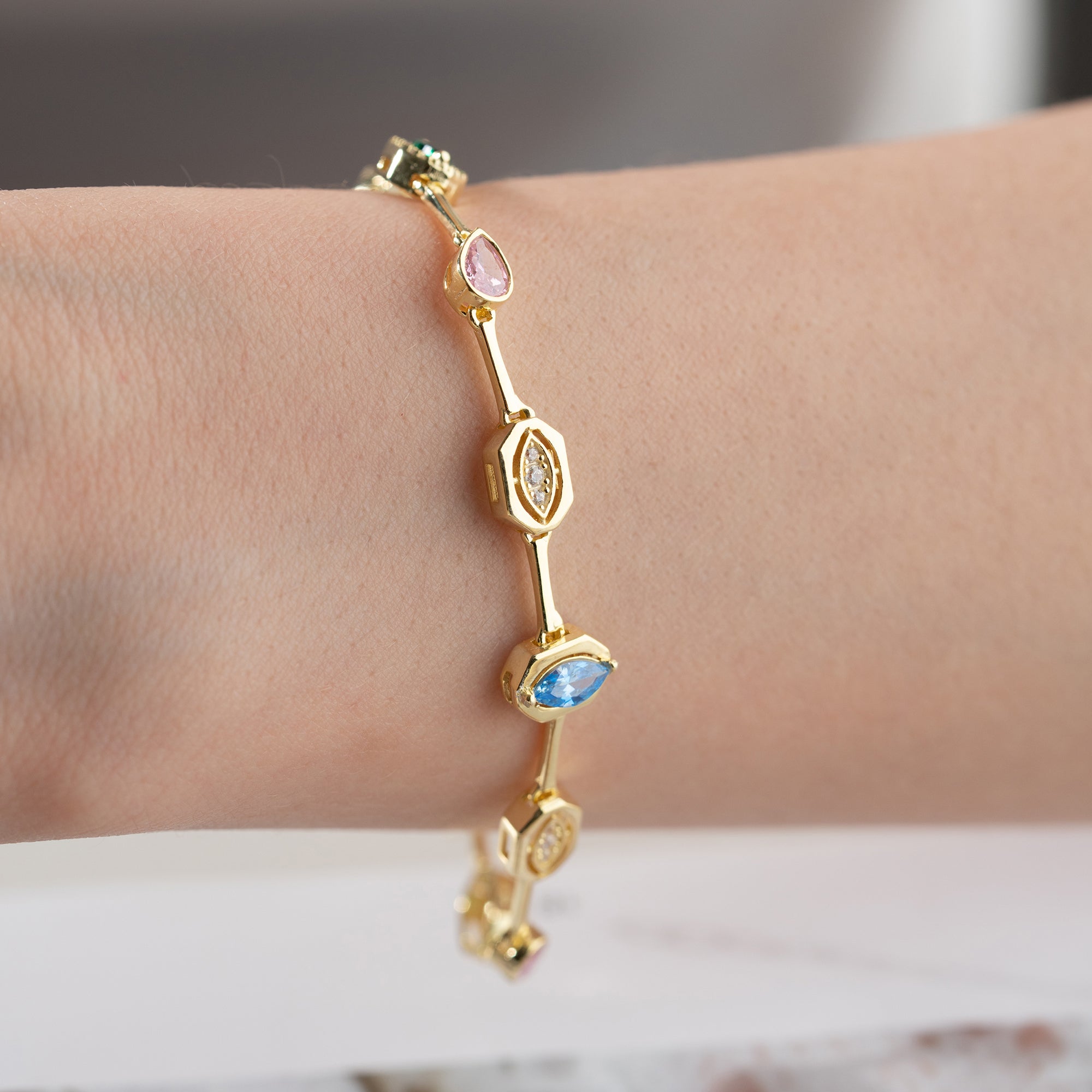 DESIGN BUNTES ARMBAND | 925 SILBER