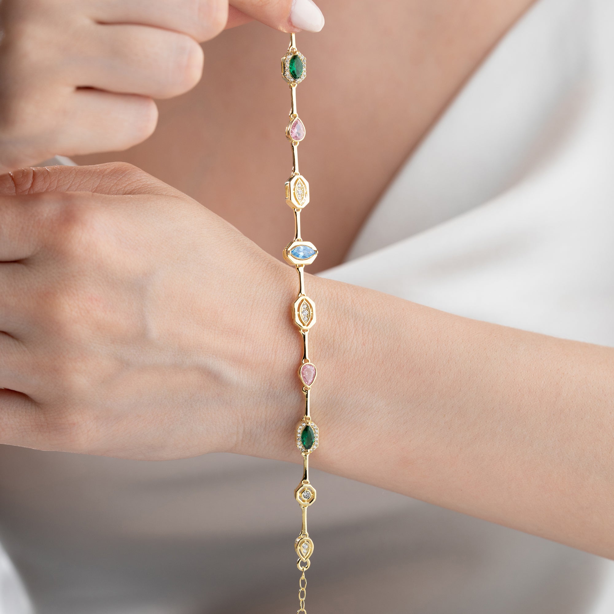 DESIGN BUNTES ARMBAND | 925 SILBER
