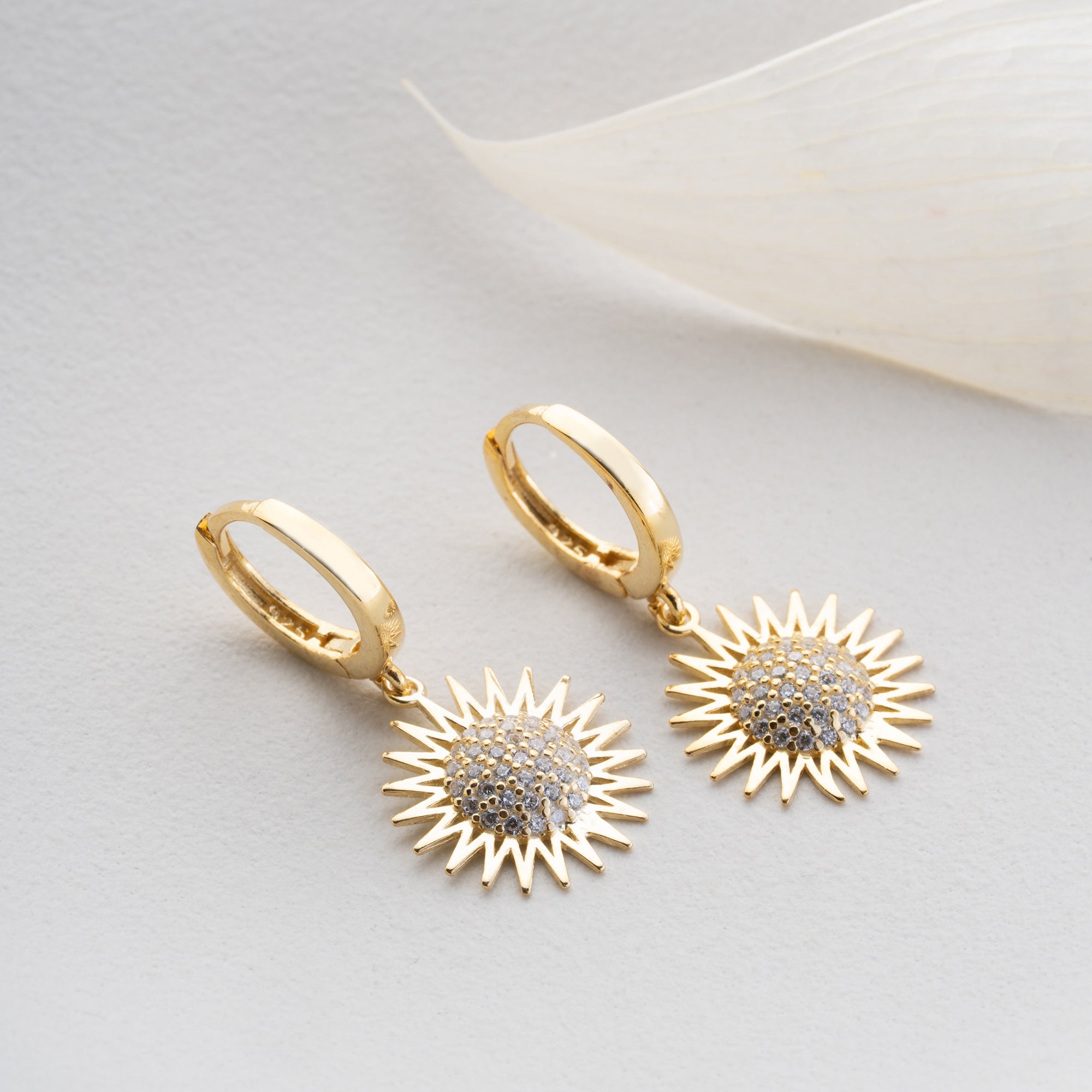SUN STONE OHRRINGE | 925 SILBER