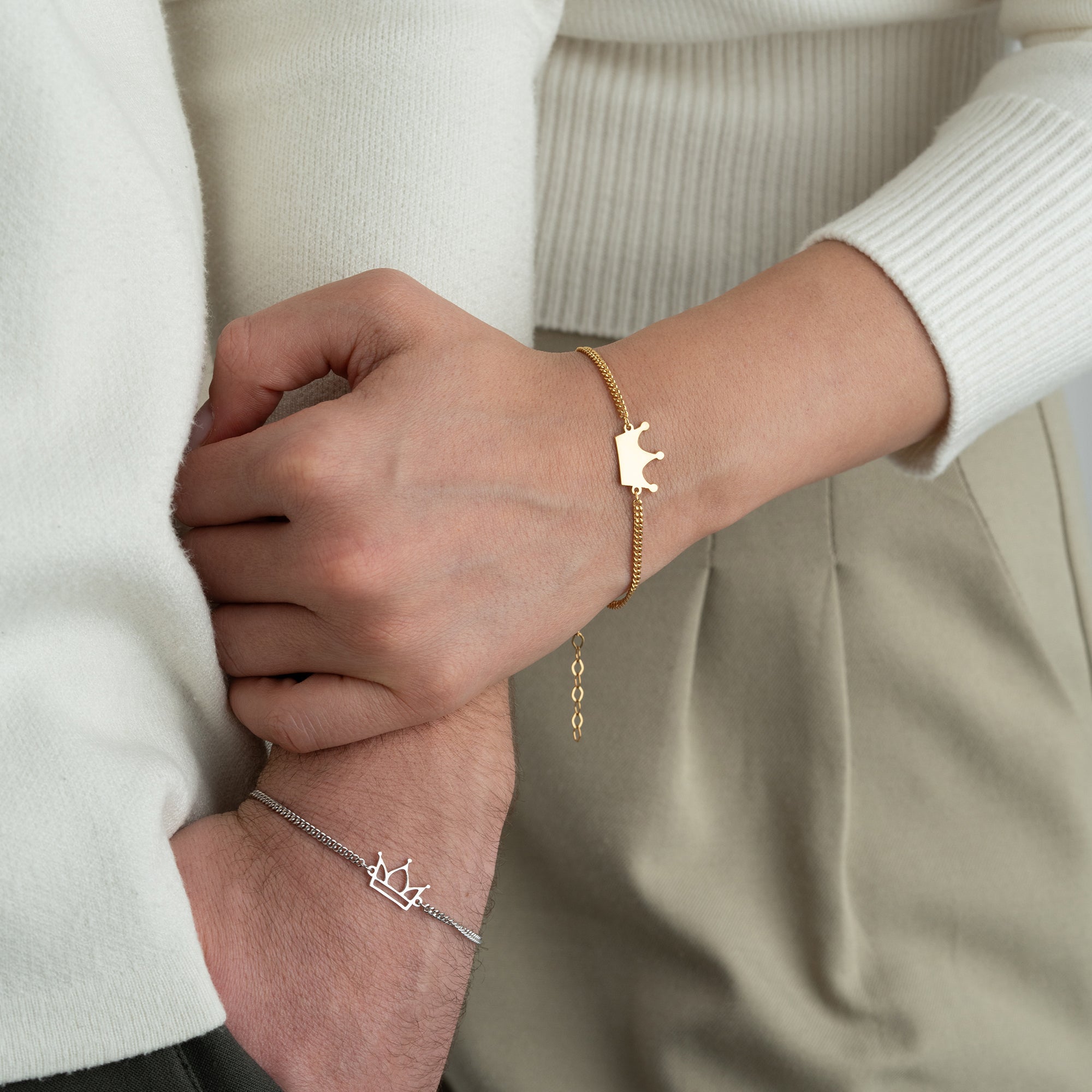 KÖNIG & KÖNIGIN PARTNERARMBAND | 925 SILBER