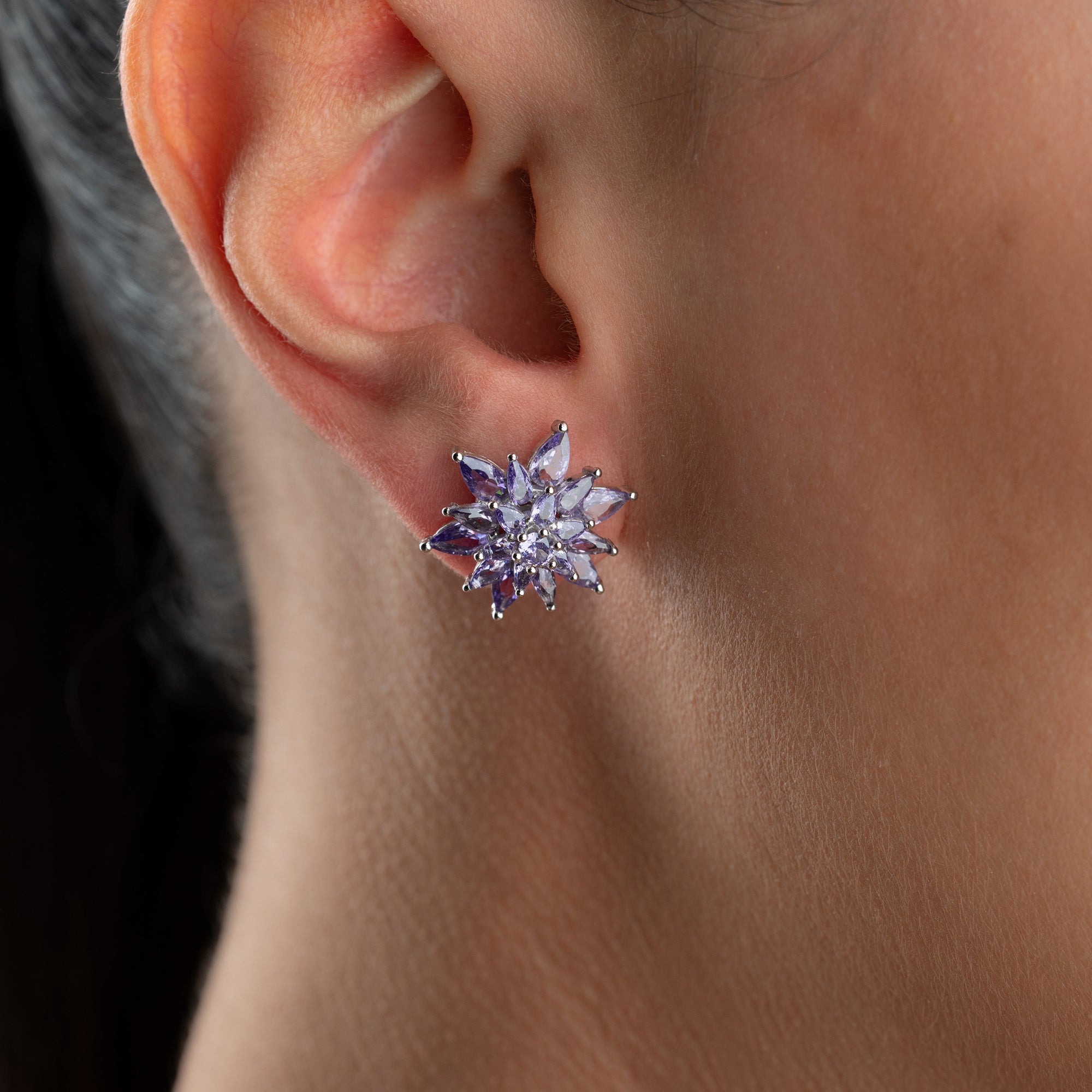 LOTUS LILA OHRRINGE | 925 SILBER