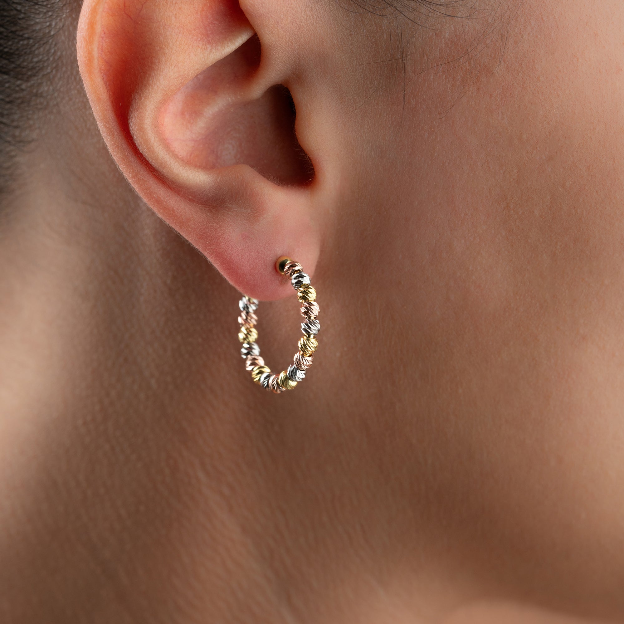 TRICOLOR OHRRINGE | 925 SILBER