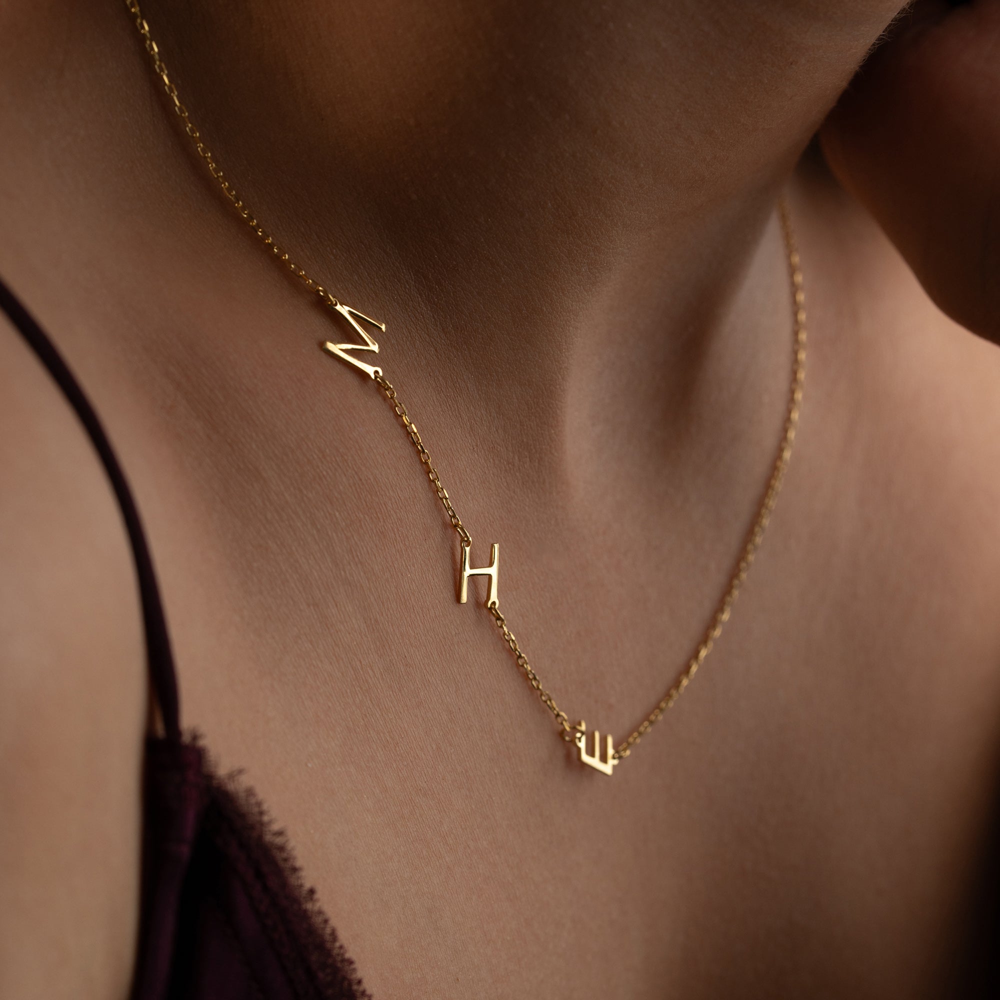 TRIO BASIC LETTER HALSKETTE | 925 SILBER