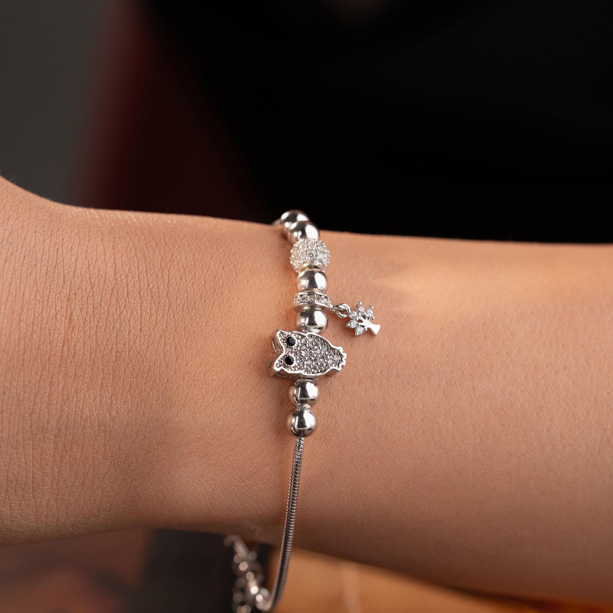 MIT EUULEN-CHARM ARMKETTE | 925 SILBER