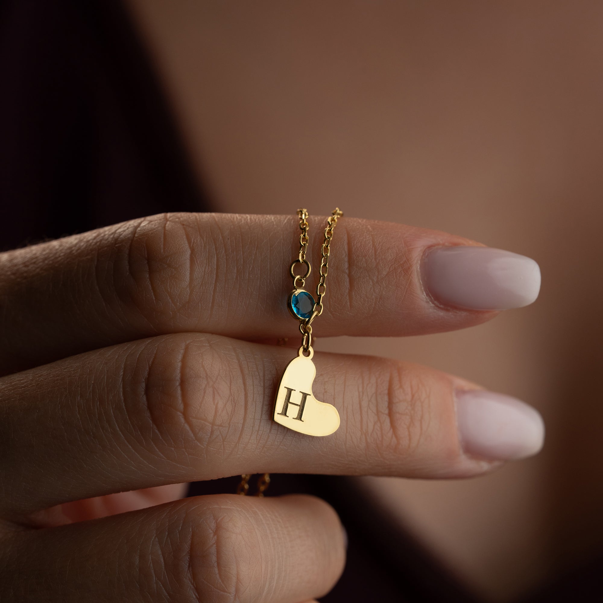 HERZ GEBURTSSTEIN HALSKETTE | 925 SILBER