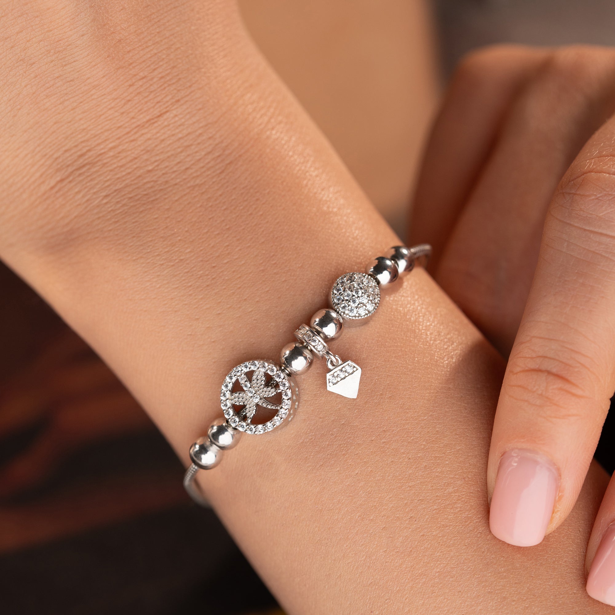 MIT GLÜCKS-CHARM ARMKETTE | 925 SILBER