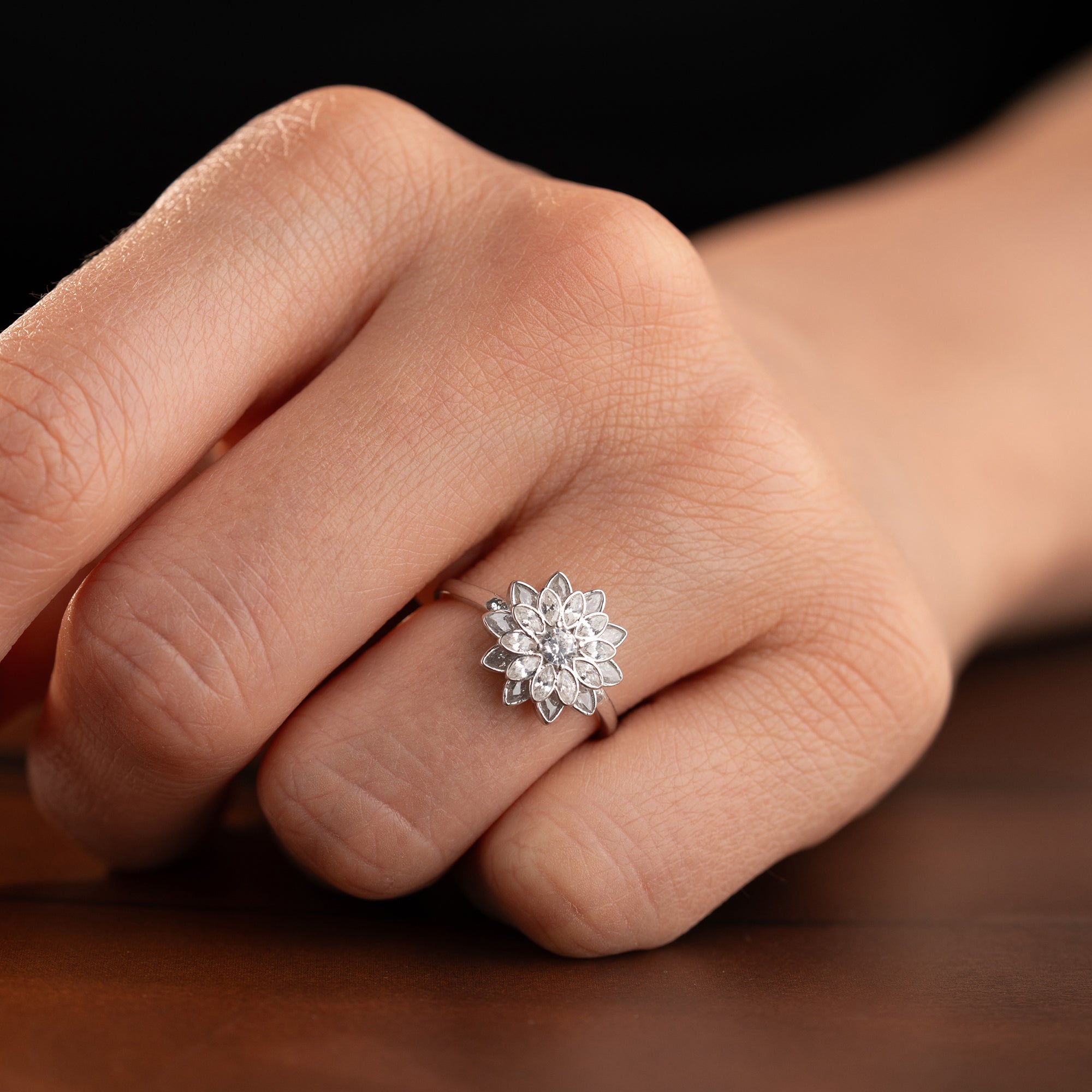 LOTUS RING | 925 SILBER