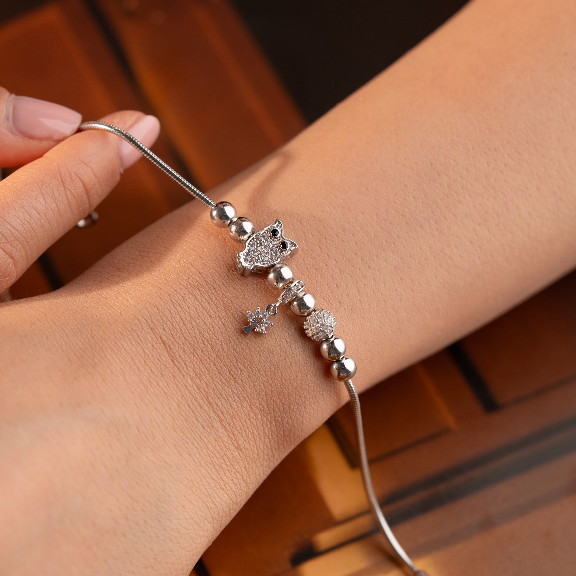 MIT EUULEN-CHARM ARMKETTE | 925 SILBER