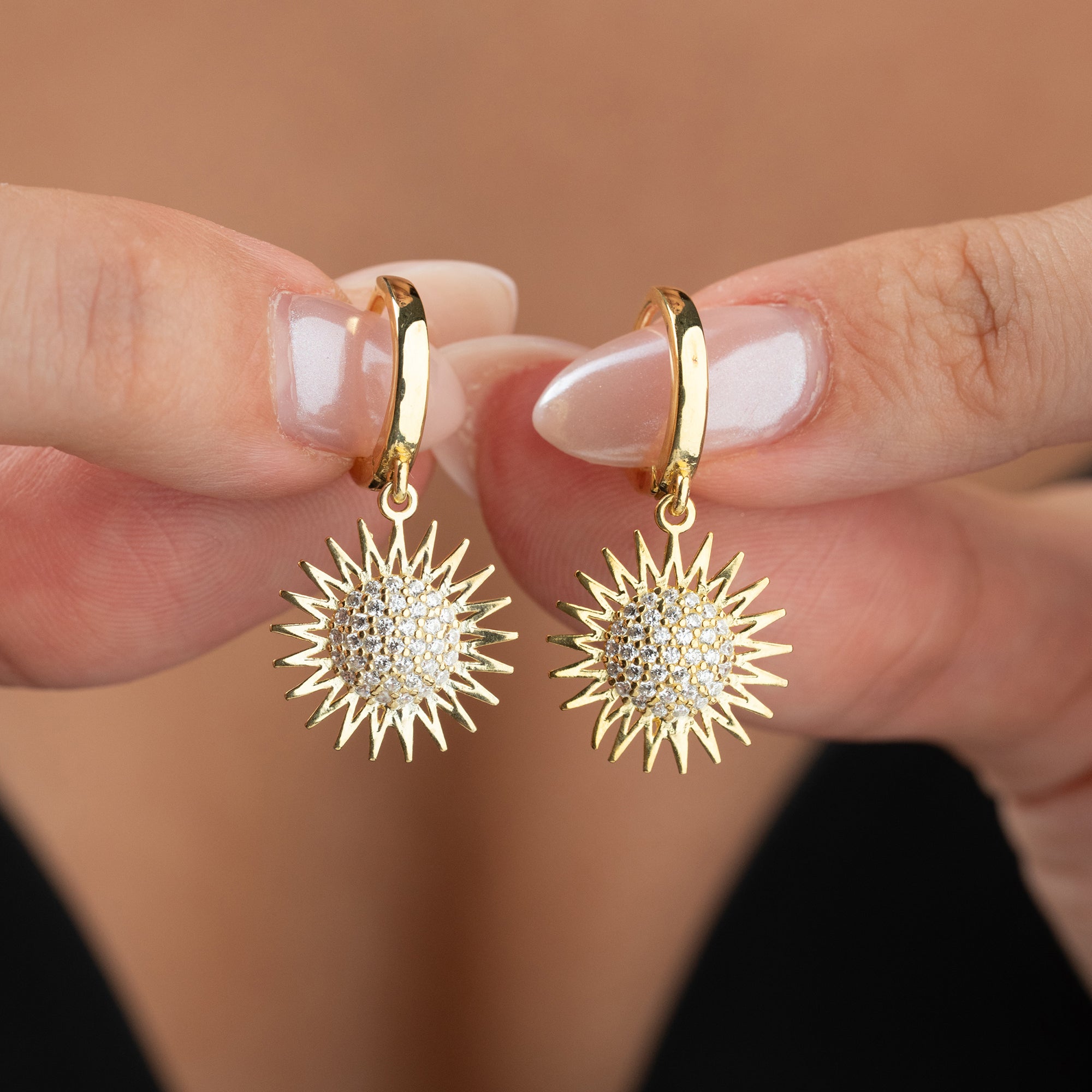 SUN STONE OHRRINGE | 925 SILBER