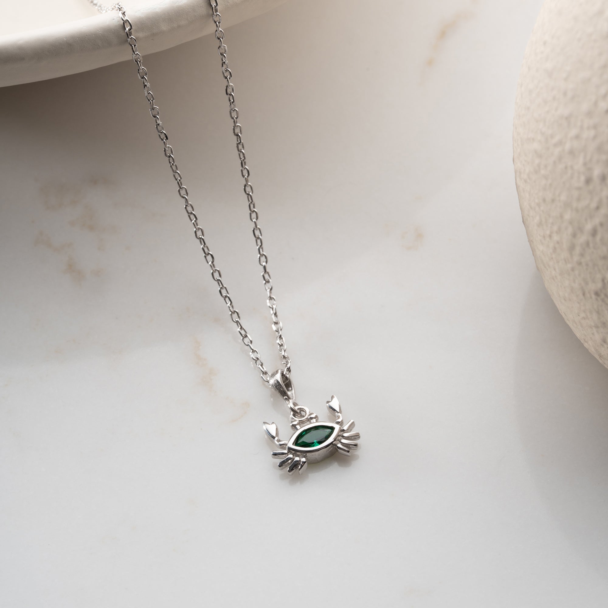 ZIRKONIA KREBS HALSKETTE | 925 SILBER