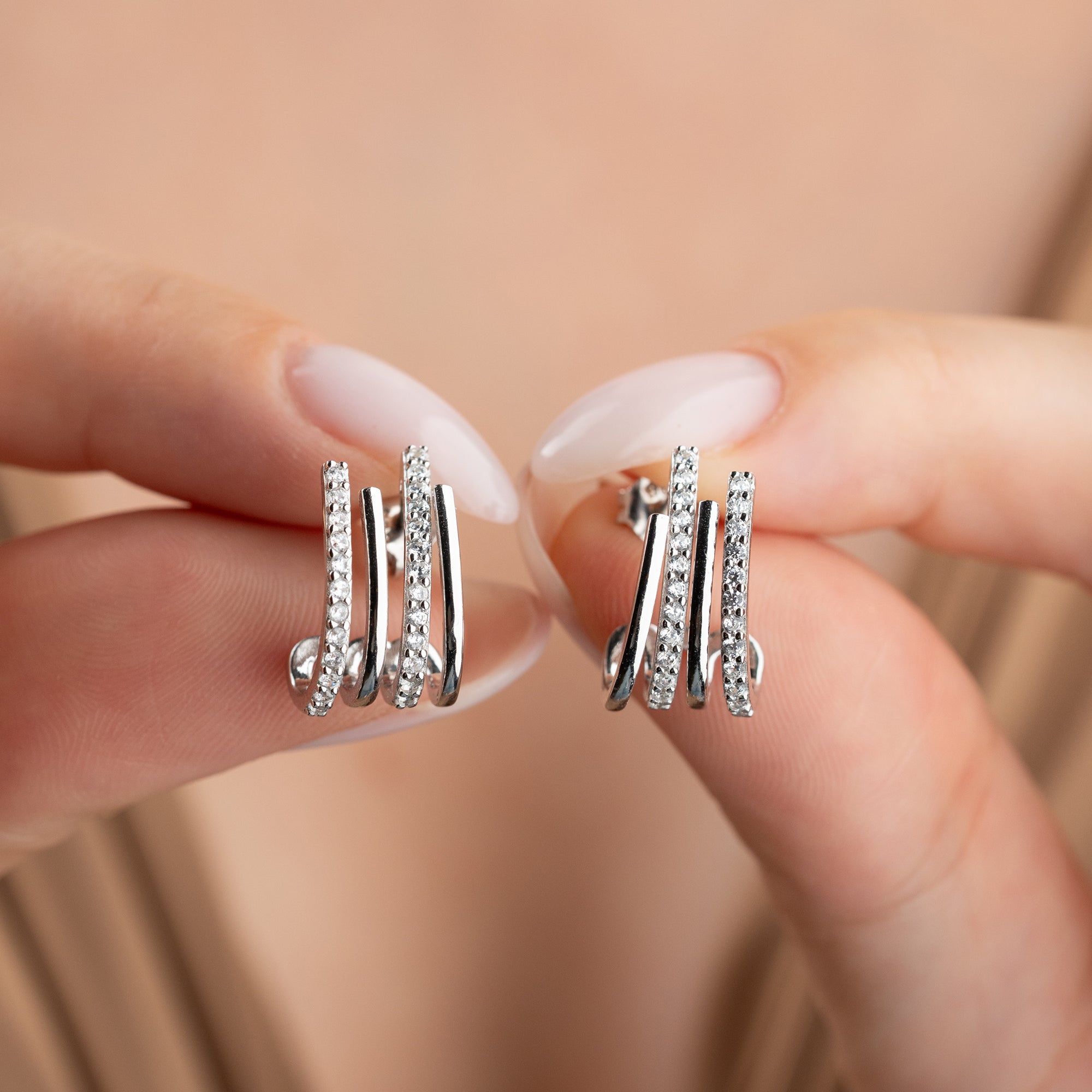 REIHIGE  IM MULTI-PIERCING-LOOK OHRRINGE | 925 SILBER